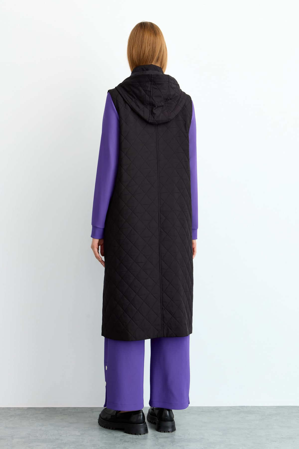 NİHAN Vest Nihan İnce Kapitone Yelek  Siyah_modest