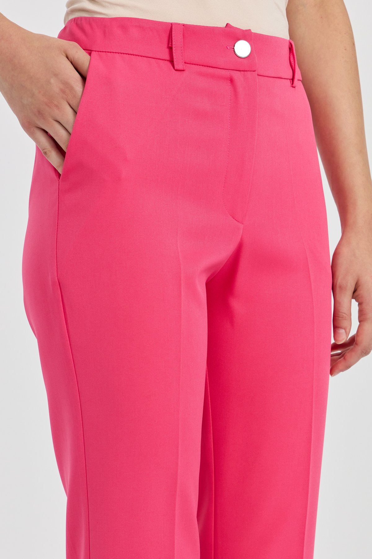 NİHAN Pants Nihan İspanyol Paça Pantolon  Fuşya_modest