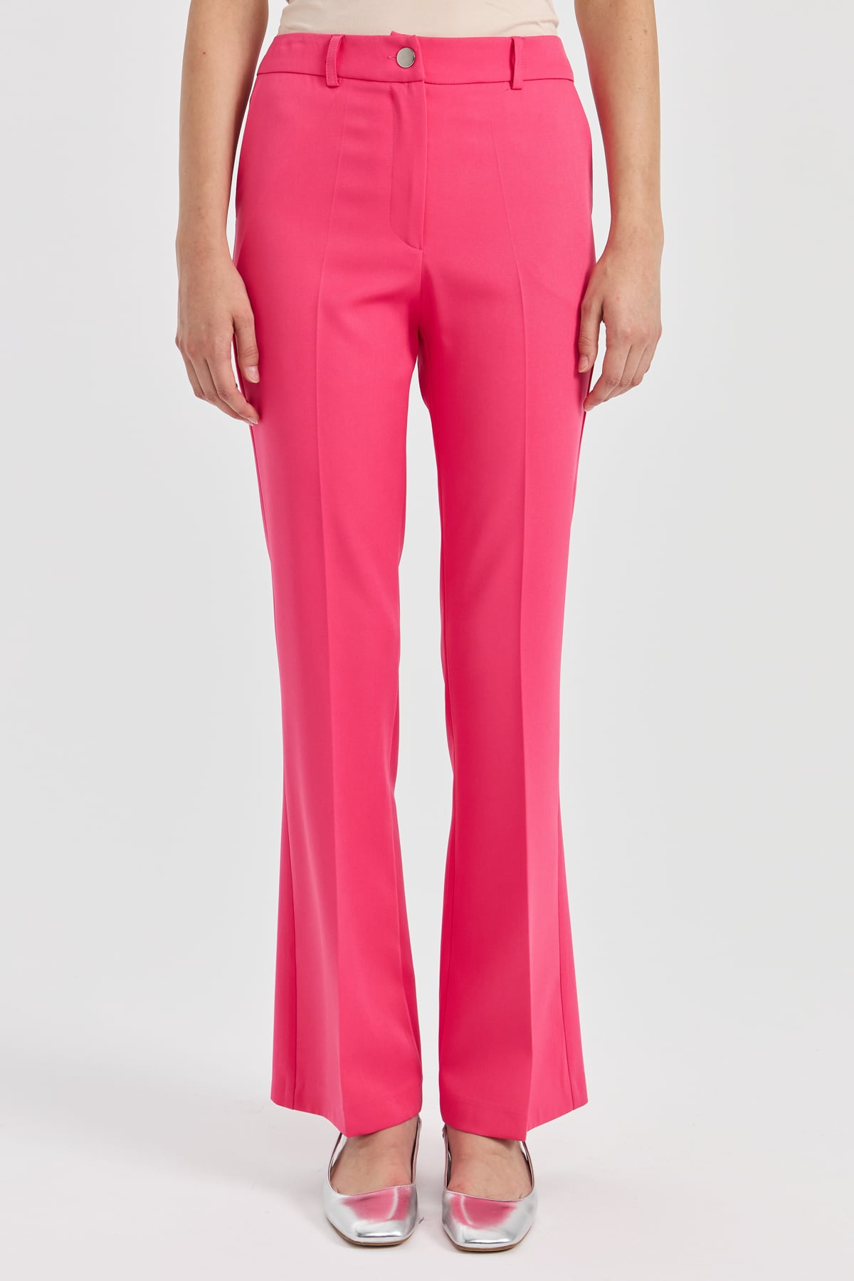 NİHAN Pants Nihan İspanyol Paça Pantolon  Fuşya_modest