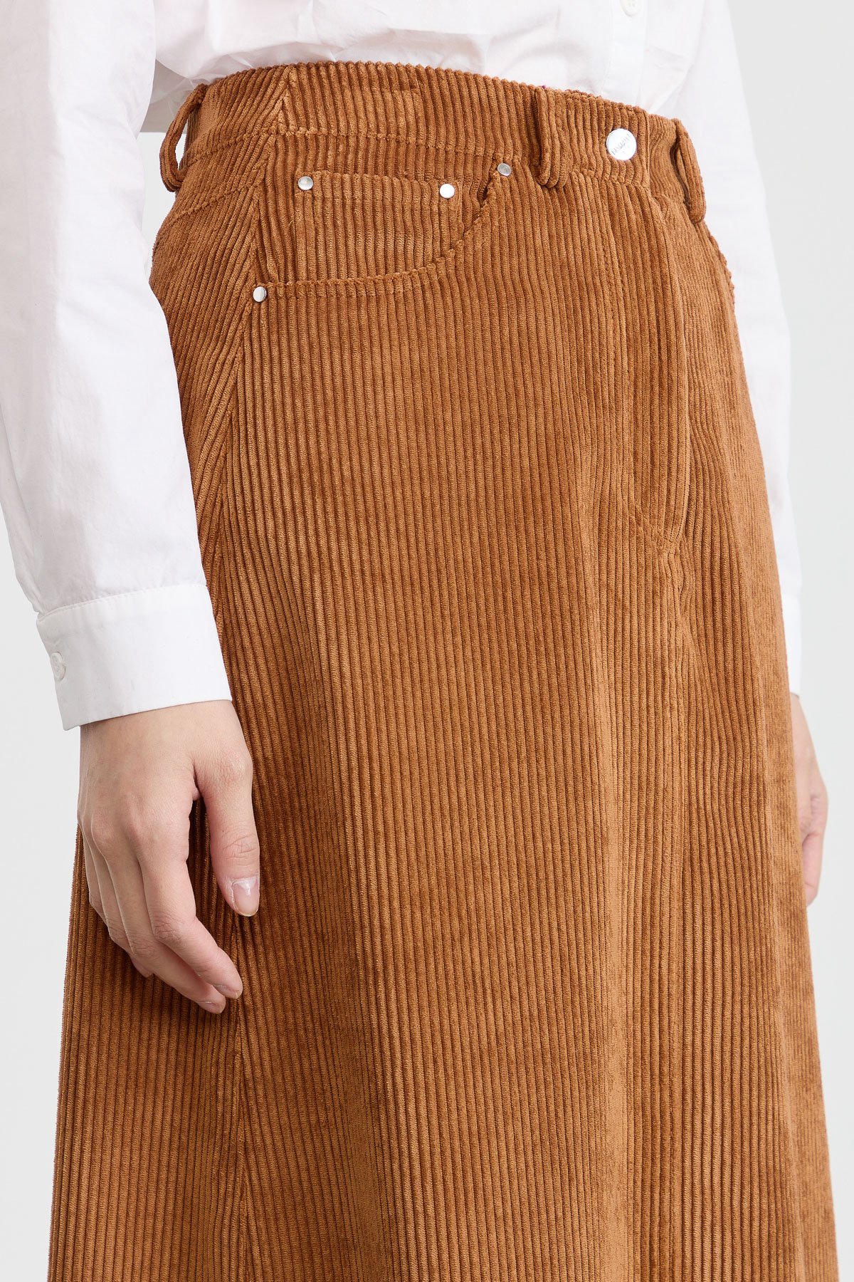 NİHAN Etek Nihan Kadife Etek  Taba_modest