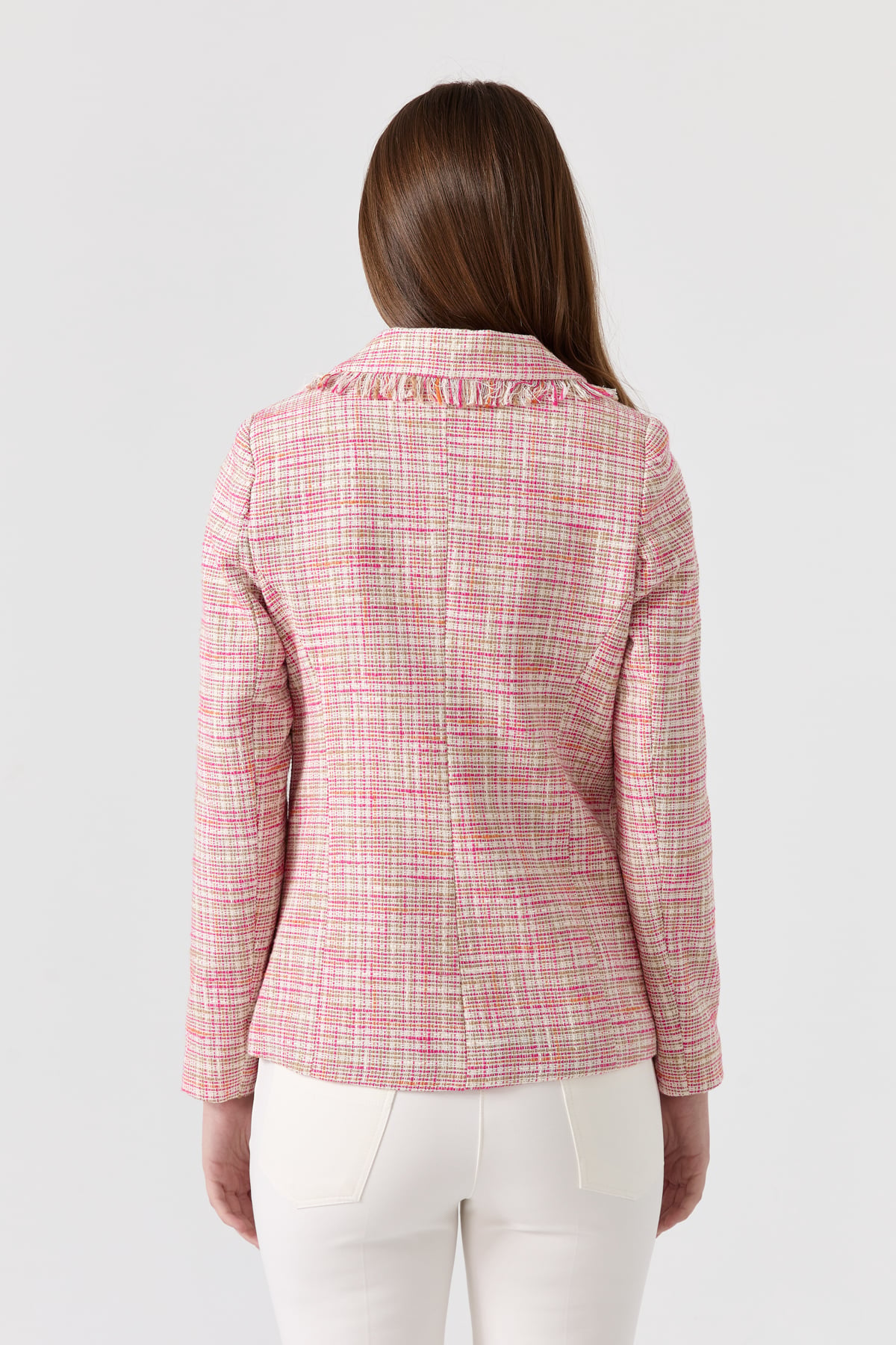 NİHAN Jacket Nihan Kısa Chanel Ceket  Fuşya_modest