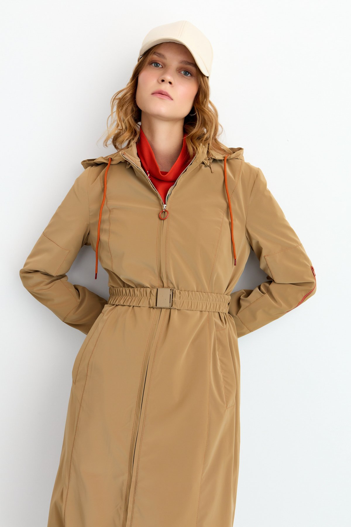 NİHAN Kap Nihan Klips Kemerli Spor Kap  Camel_modest