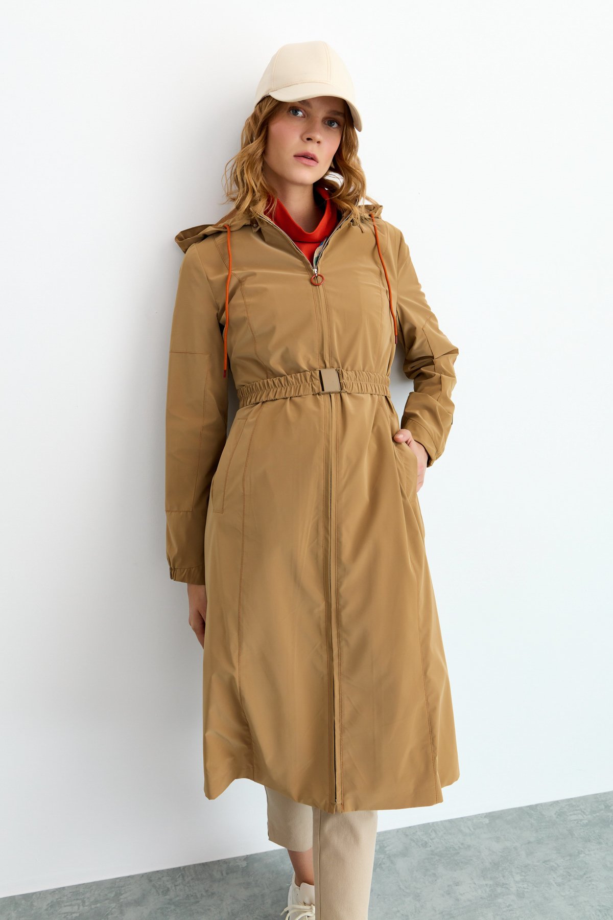 NİHAN Kap Nihan Klips Kemerli Spor Kap  Camel_modest