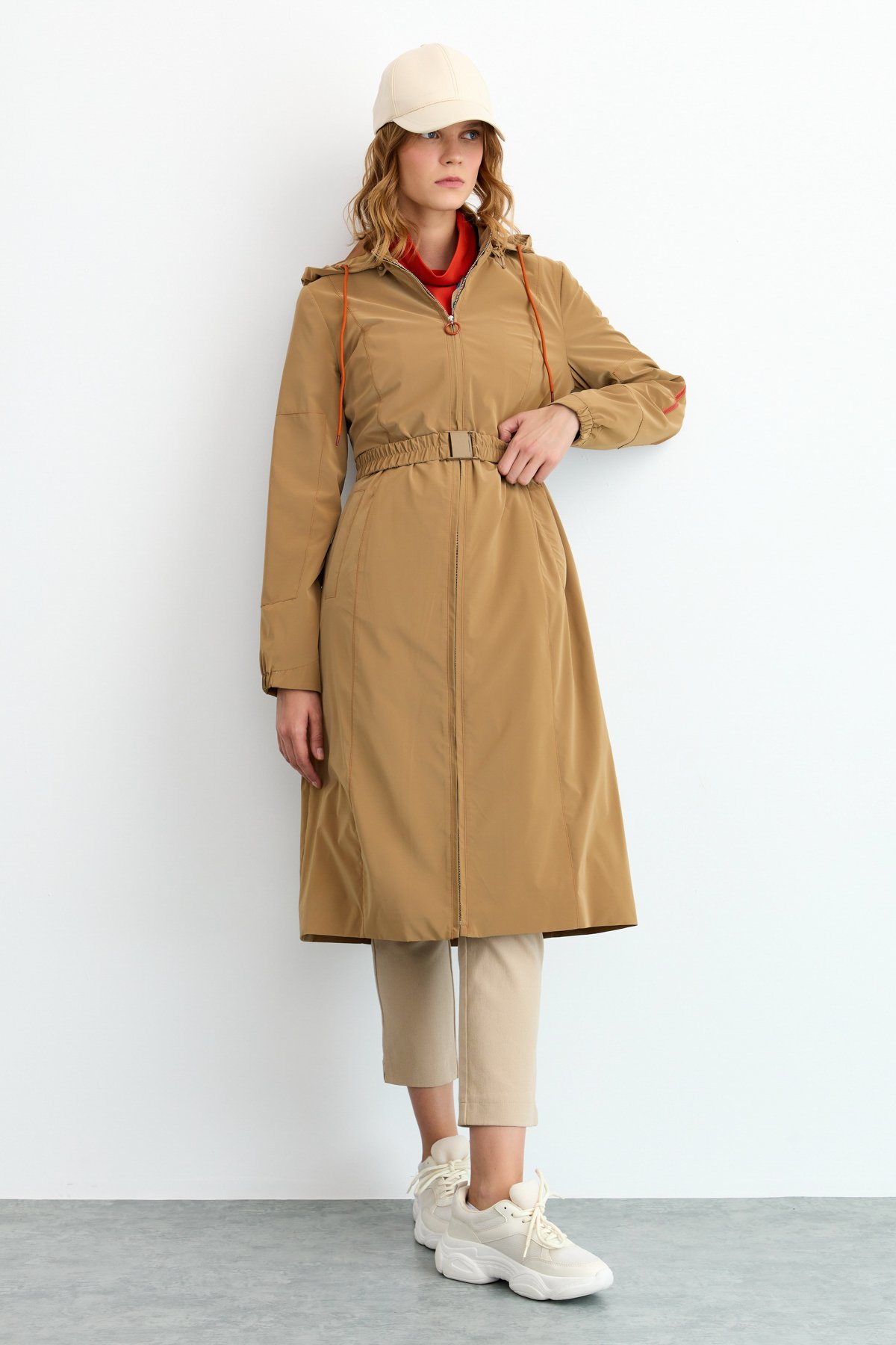 NİHAN Kap Nihan Klips Kemerli Spor Kap  Camel_modest