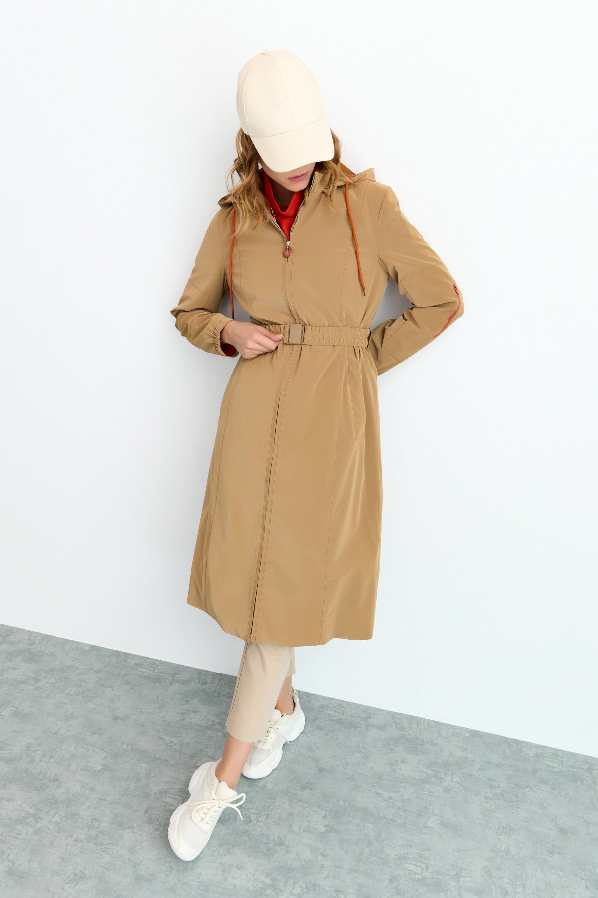 NİHAN Kap Nihan Klips Kemerli Spor Kap  Camel_modest