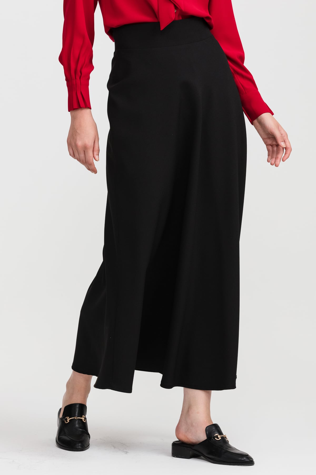 NİHAN Etek Nihan Kloş Etek  Siyah_modest