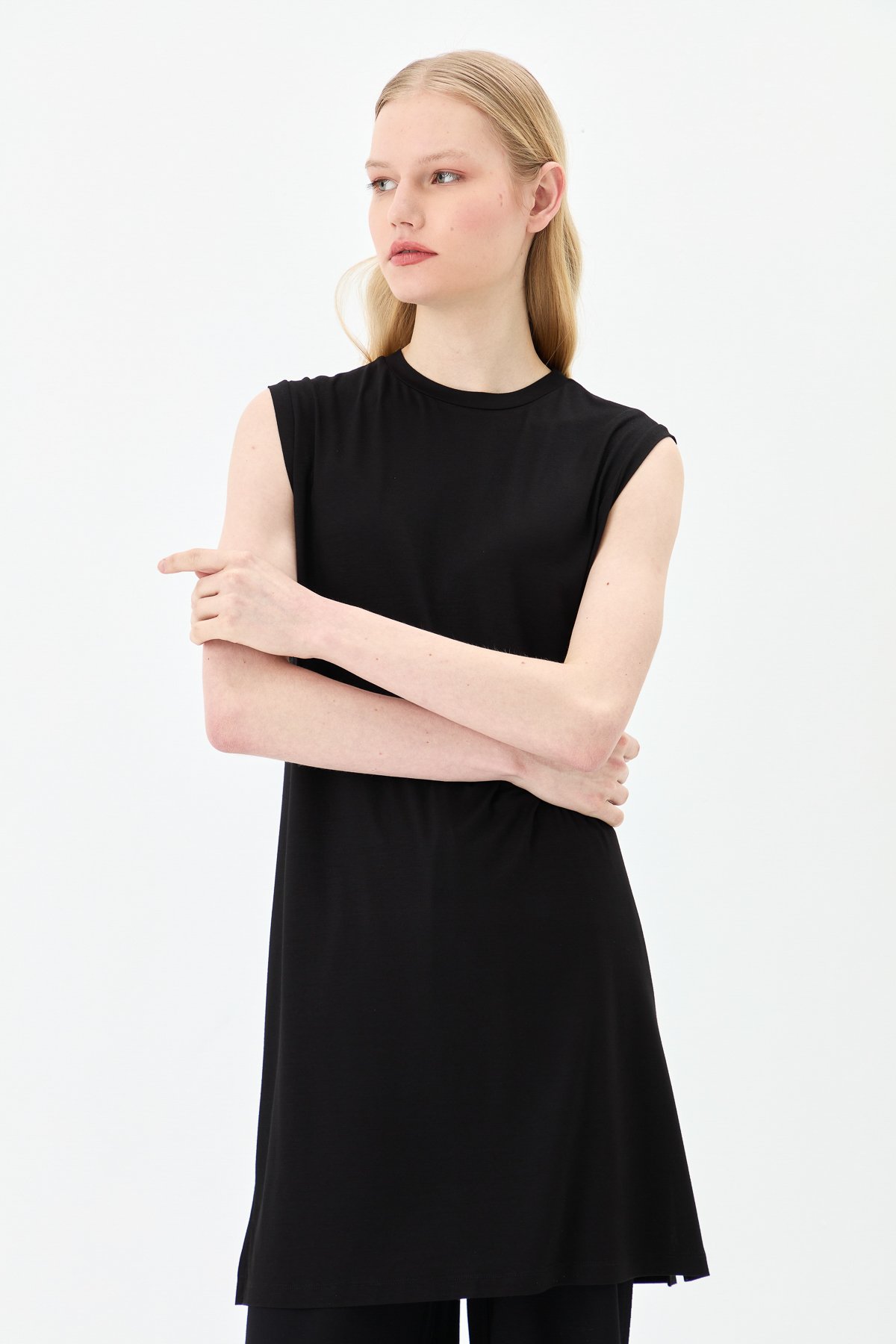 NİHAN Base Layers Nihan Kolsuz Penye İçlik  Siyah_modest