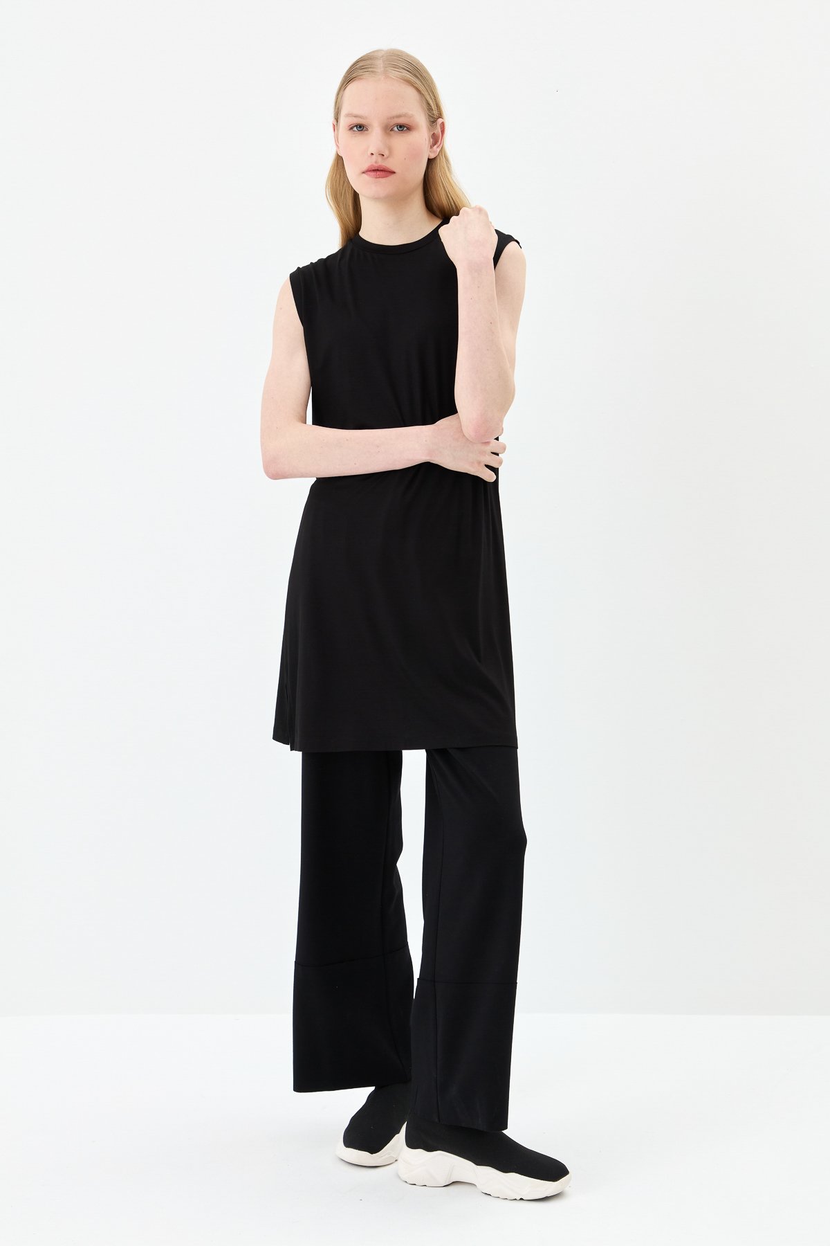 NİHAN Base Layers Nihan Kolsuz Penye İçlik  Siyah_modest
