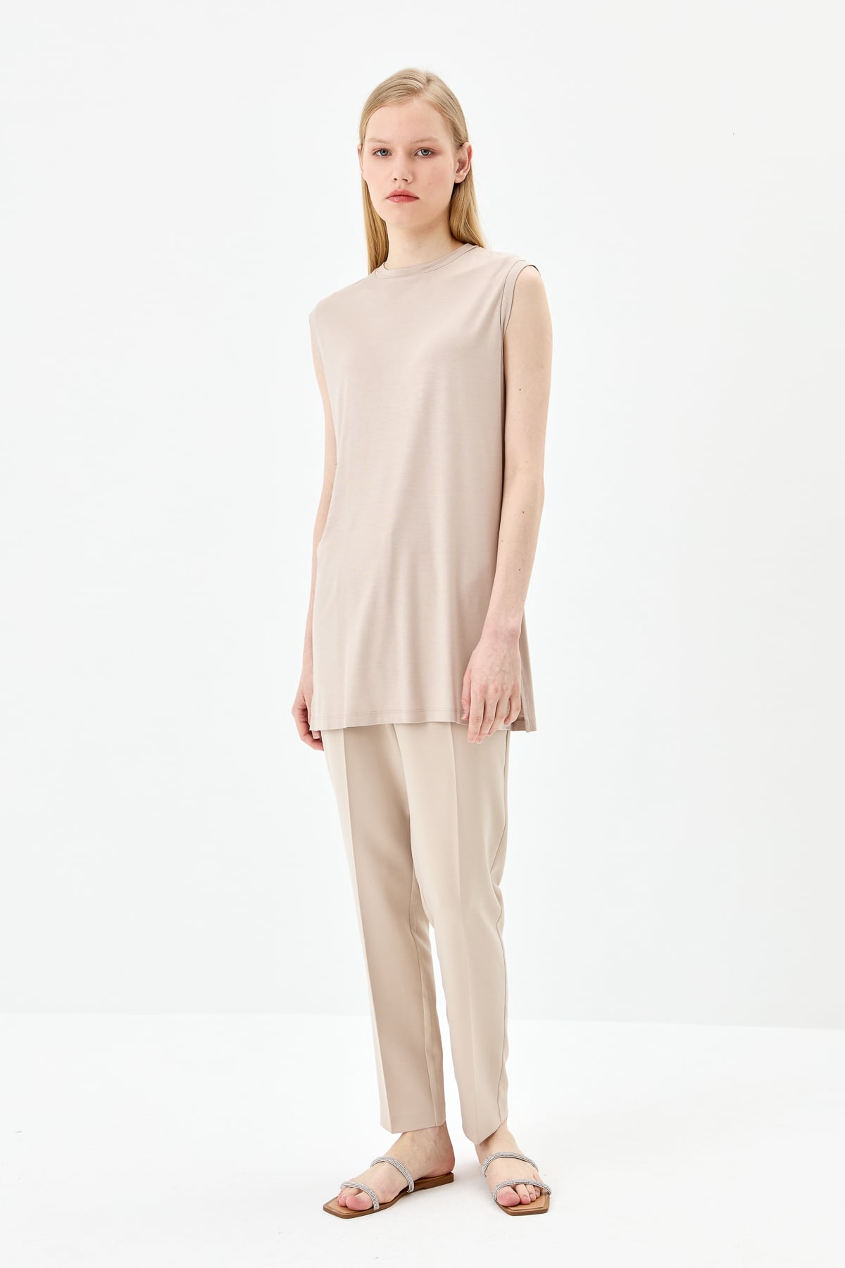 NİHAN Base Layers Nihan Kolsuz Penye İçlik  Taş_modest