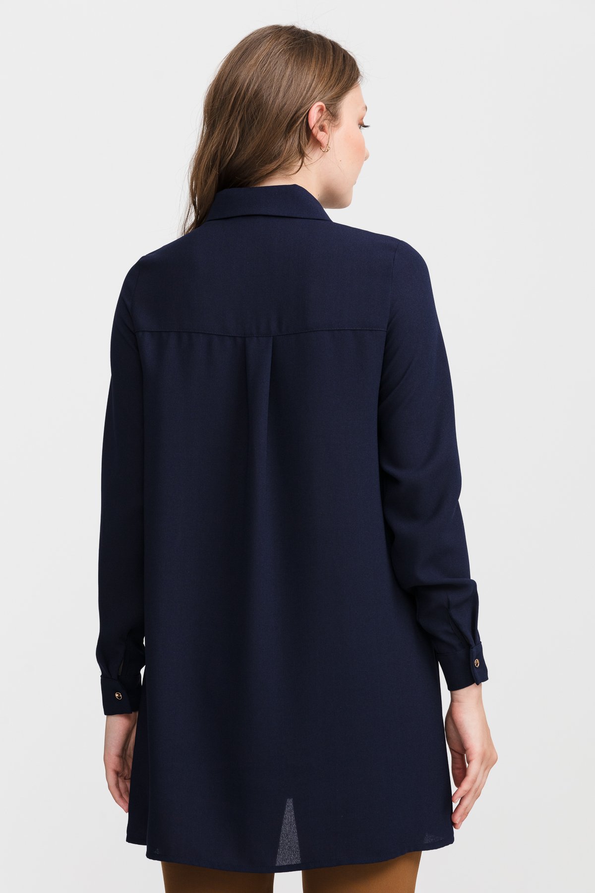 NİHAN Tunik Nihan Kravatlı Tunik  Lacivert_modest