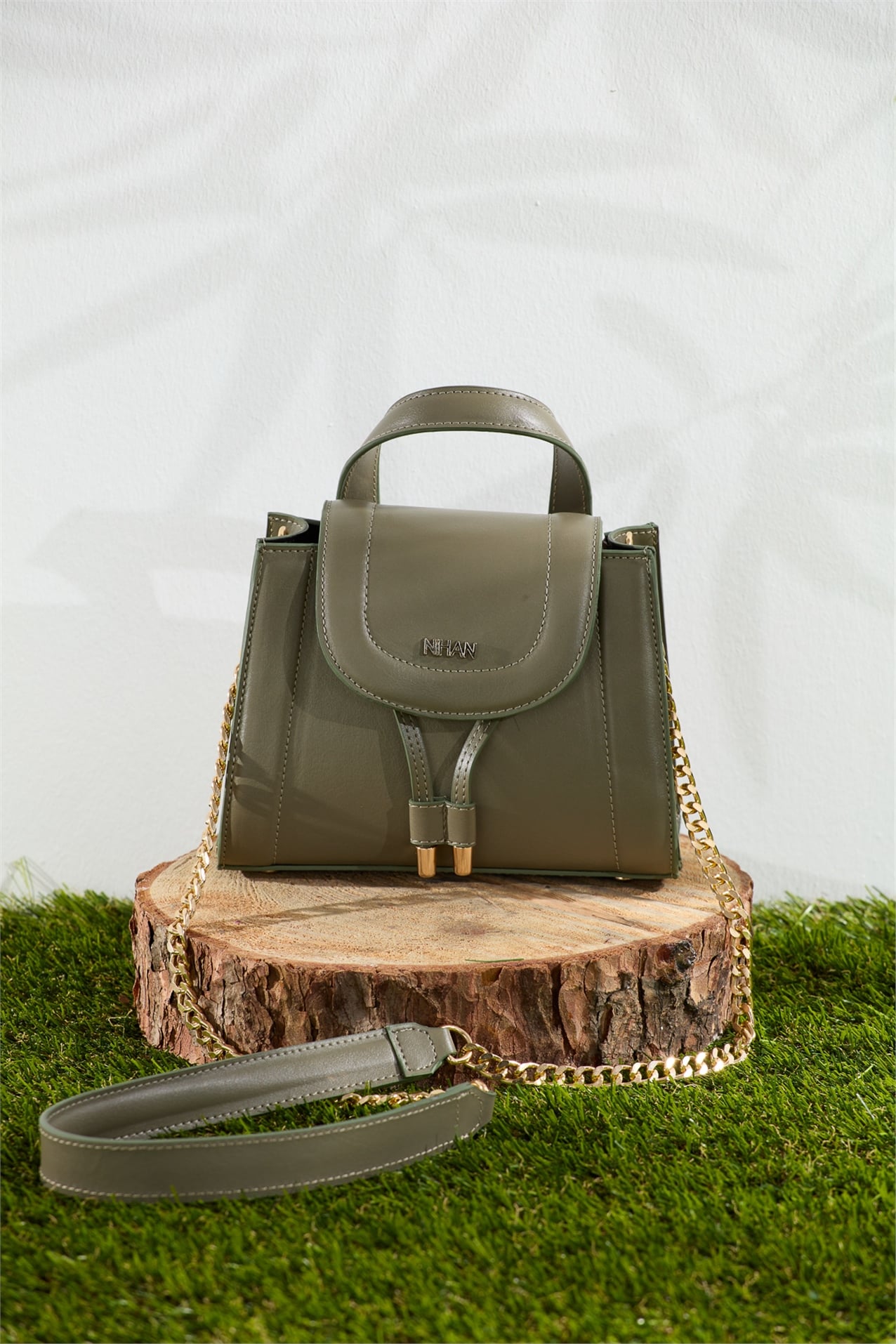 NİHAN Çanta Nihan Mini Satchel Çanta  Haki_modest