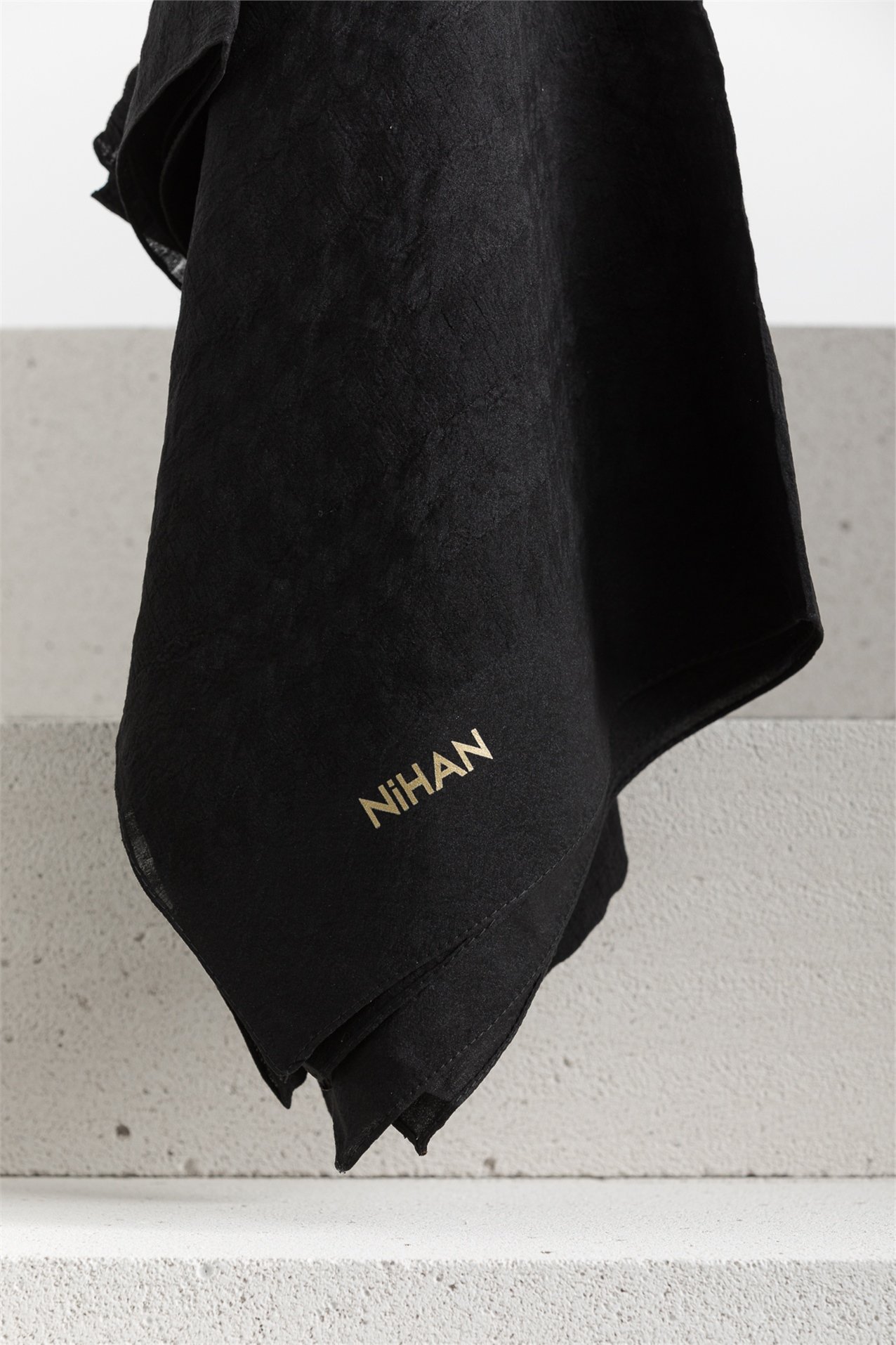 NİHAN Stil Şal Nihan Naturel Şal  Siyah_modest