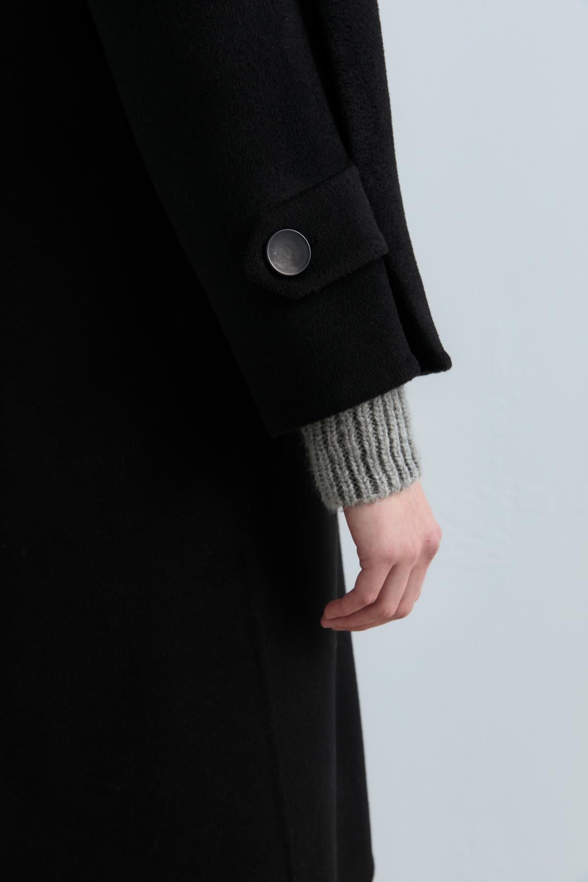 NİHAN Kaban Nihan Oversize Kaşmir Kaban  Siyah_modest