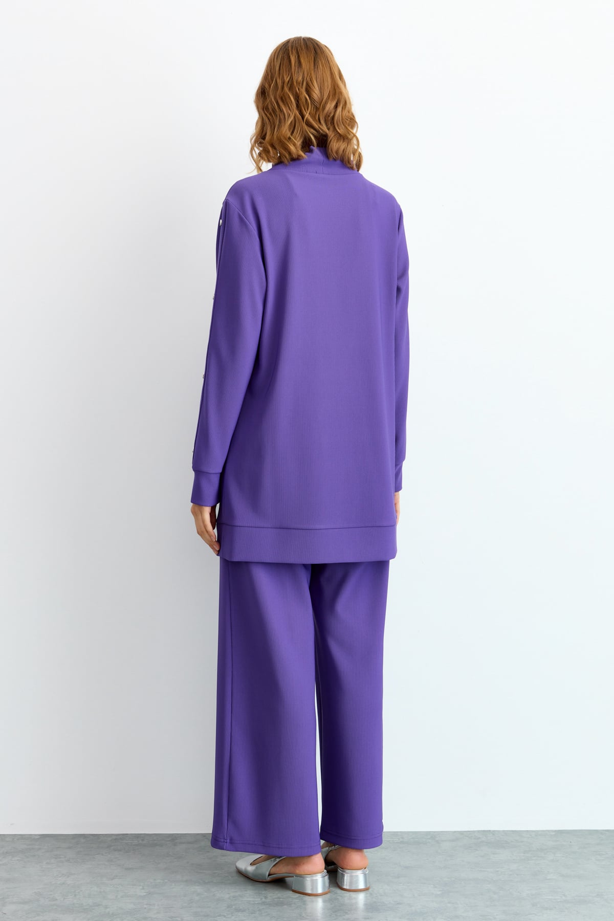 NİHAN Takım Nihan Pantolon Tunik Takım  Mor_modest