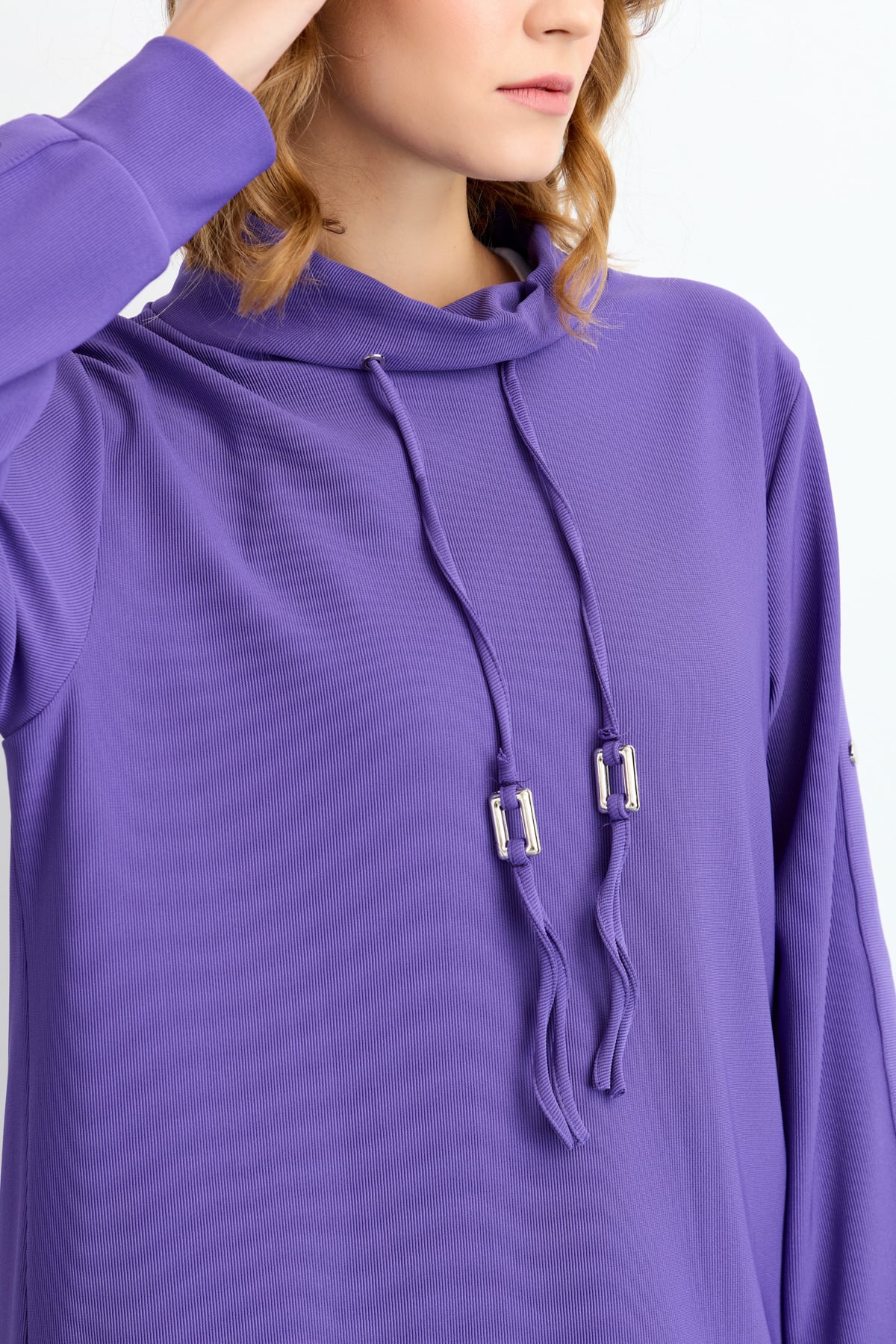 NİHAN Takım Nihan Pantolon Tunik Takım  Mor_modest