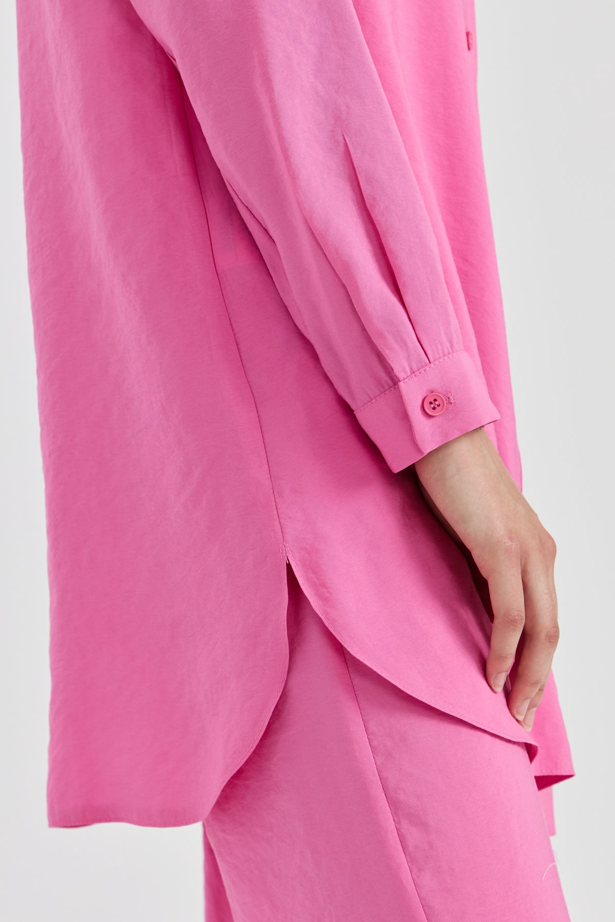 NİHAN Takım Nihan Pantolon Tunik Takım  Pembe_modest