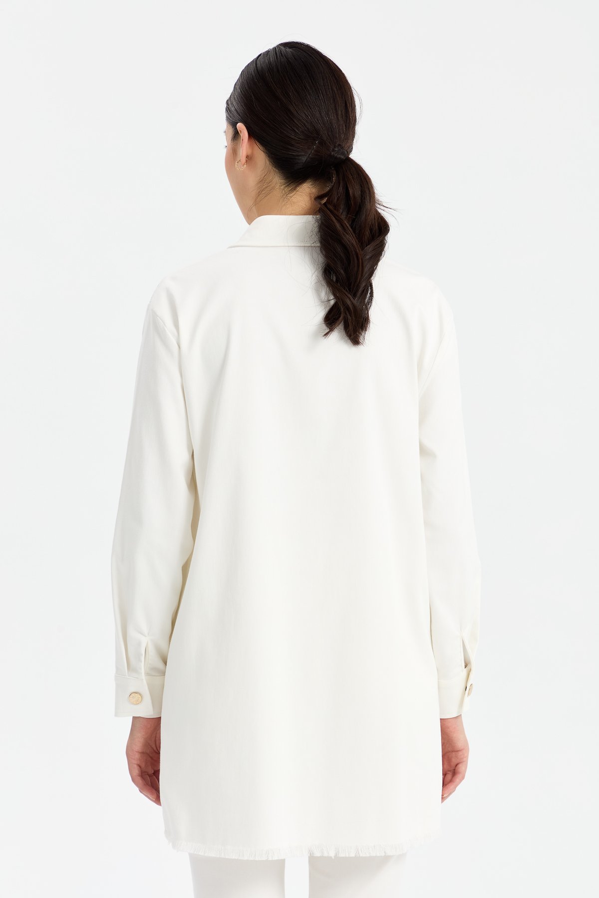 NİHAN Jacket Nihan Payet Detaylı Kanvas Ceket  Ekru_modest