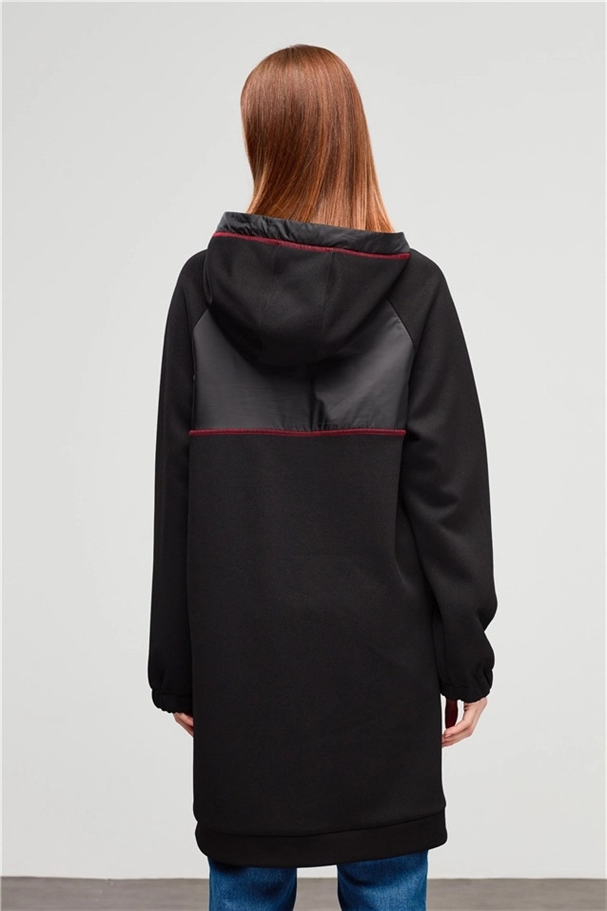 NİHAN Tunik Nihan Reglan Kollu Kapşonlu Tunik  Siyah_modest