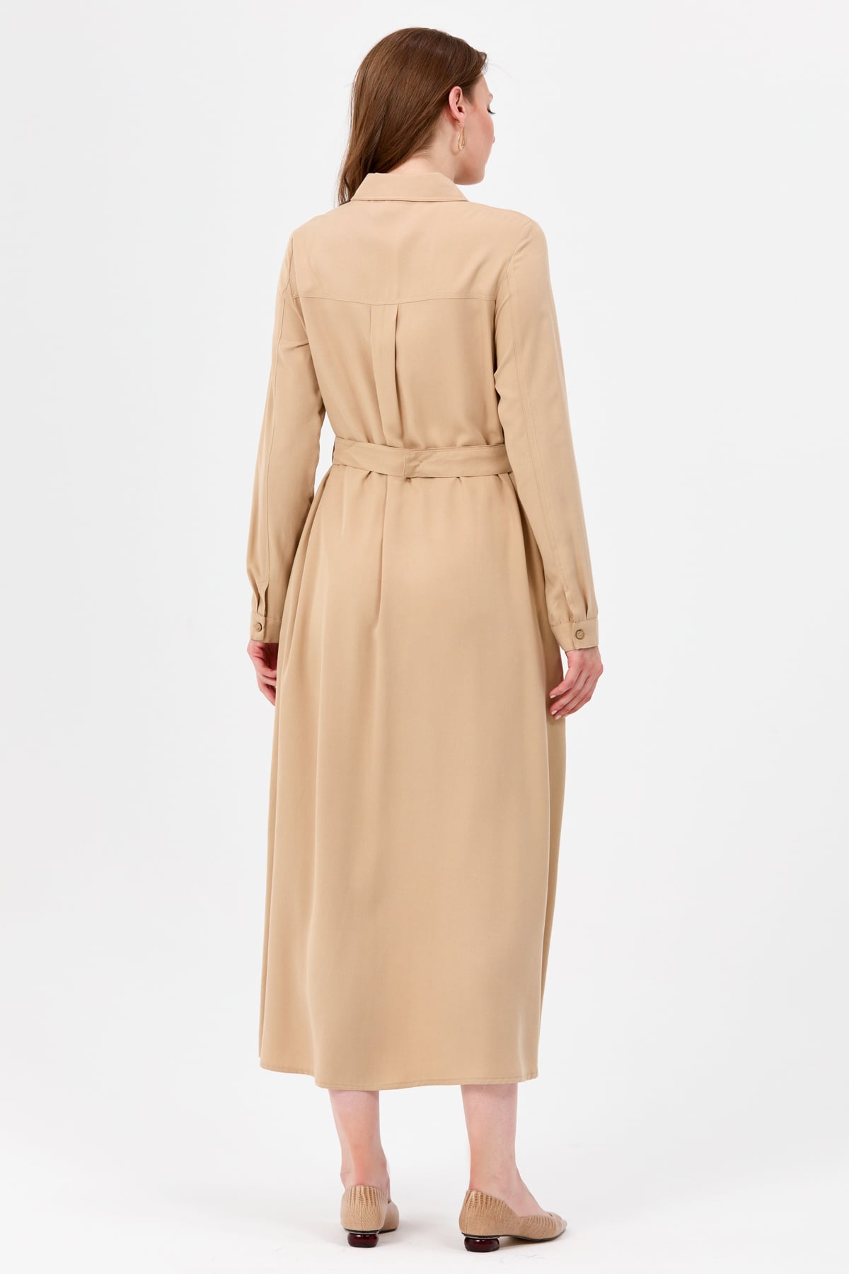 NİHAN Elbise Nihan Safari Elbise  Camel_modest