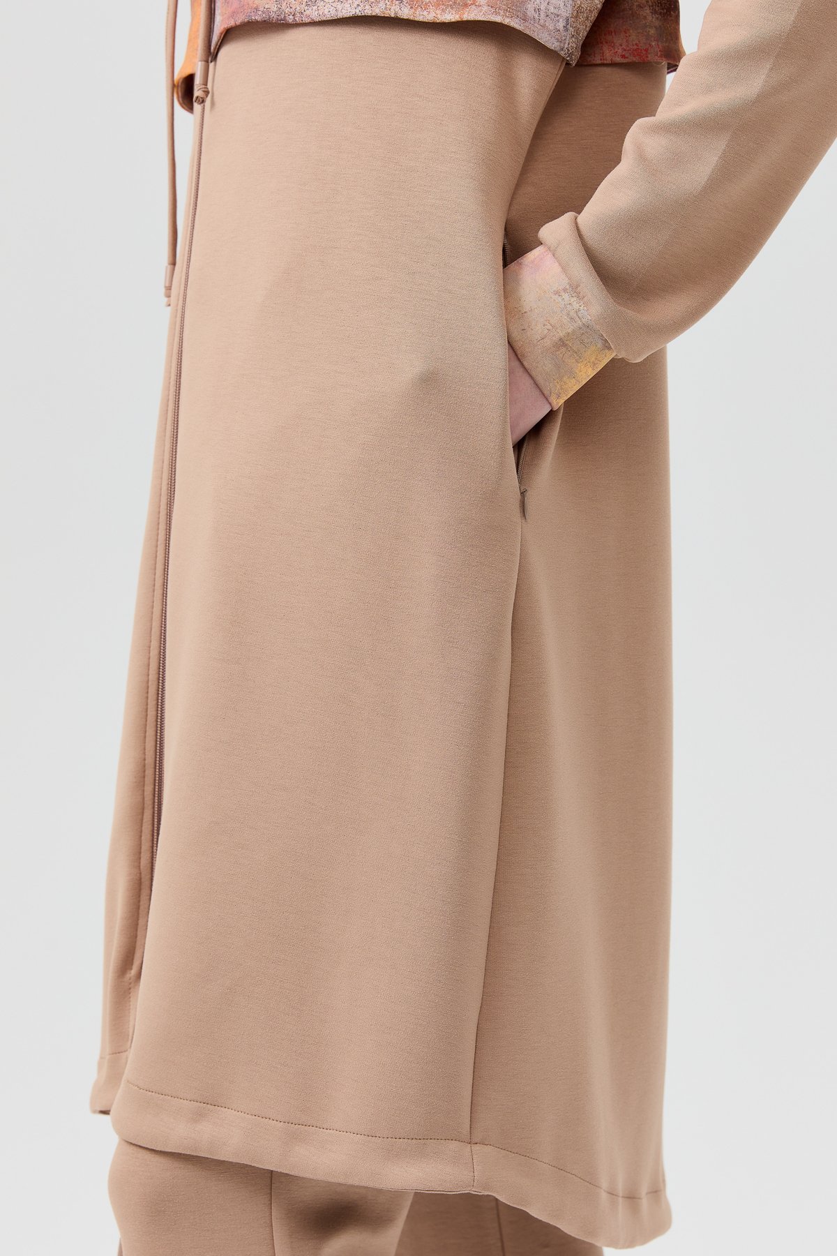NİHAN Takım Nihan Scuba Pantolon Tunik Takım  Camel_modest