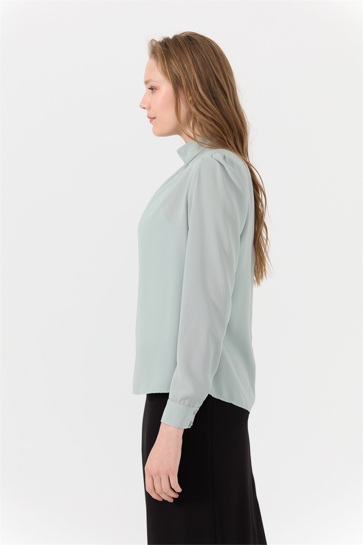 NİHAN Blouse Nihan Şık Bluz  Mint_modest