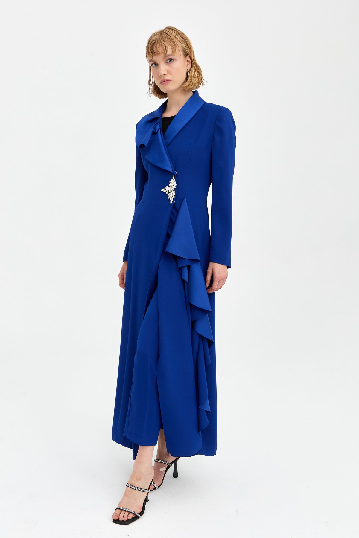 NİHAN Suits Nihan Şık Kaftan Pantolon Takım  Saks_modest