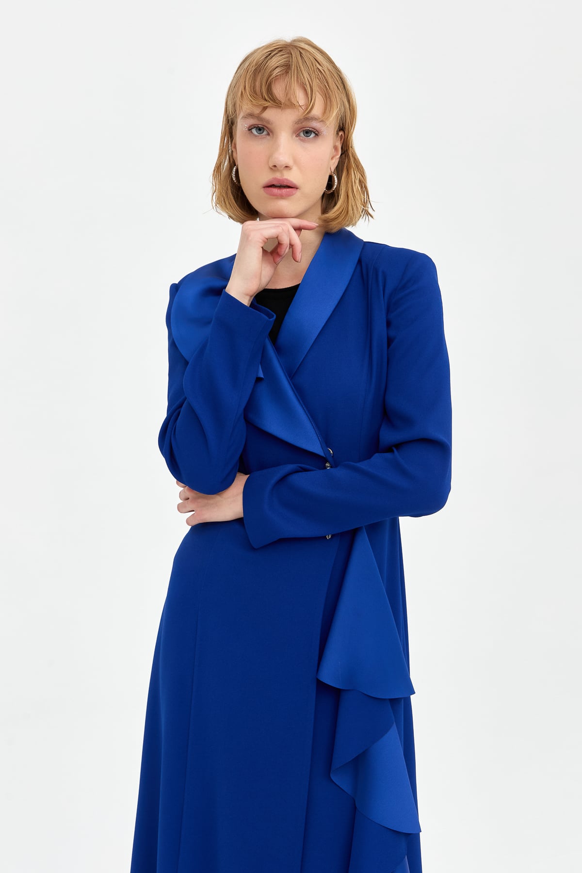 NİHAN Suits Nihan Şık Kaftan Pantolon Takım  Saks_modest