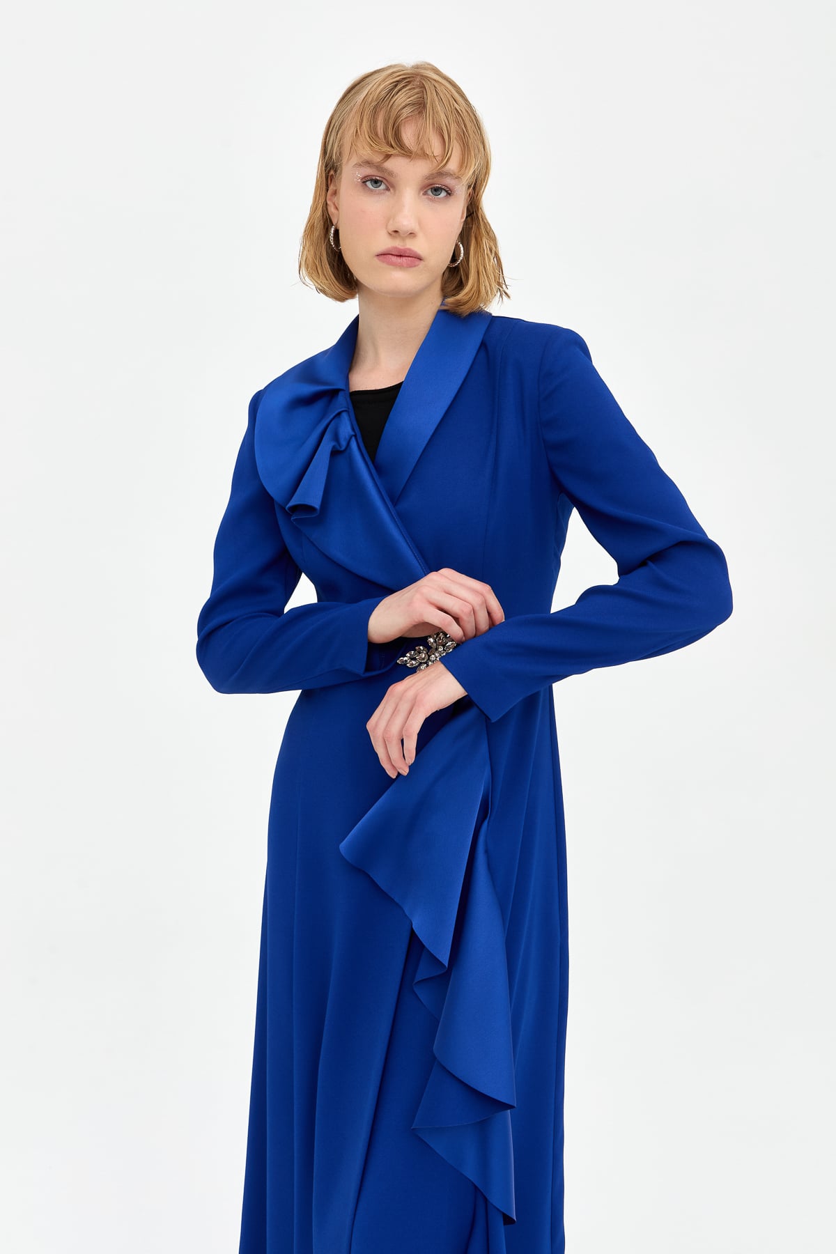 NİHAN Suits Nihan Şık Kaftan Pantolon Takım  Saks_modest