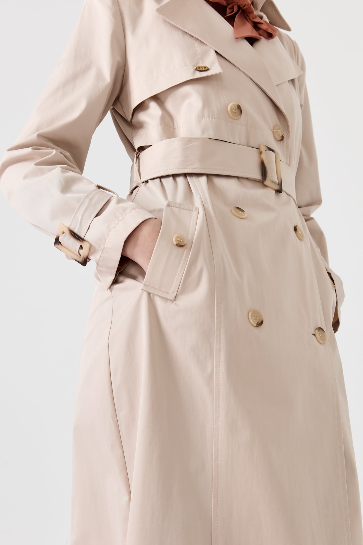 NİHAN Trench Coat Nihan Trençkot  Bej_modest