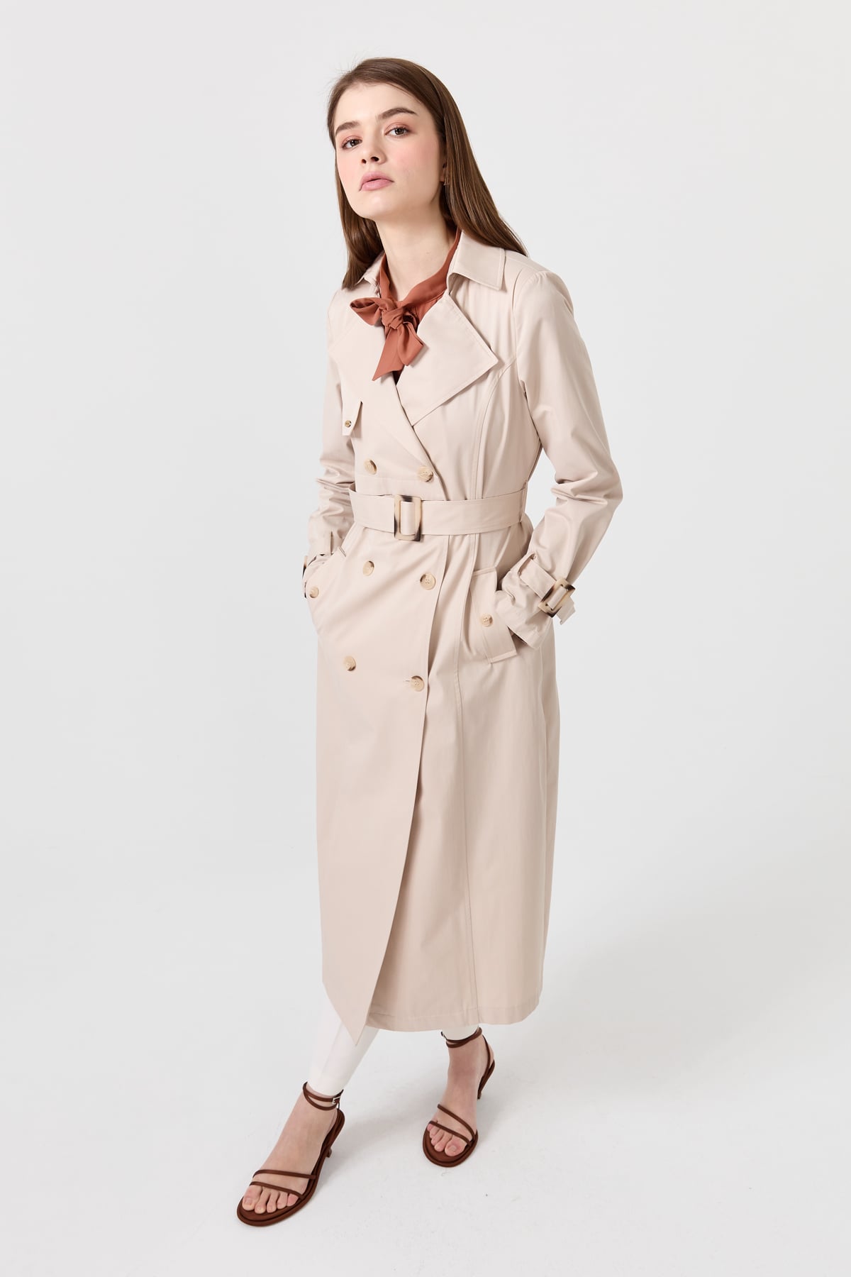 NİHAN Trench Coat Nihan Trençkot  Bej_modest