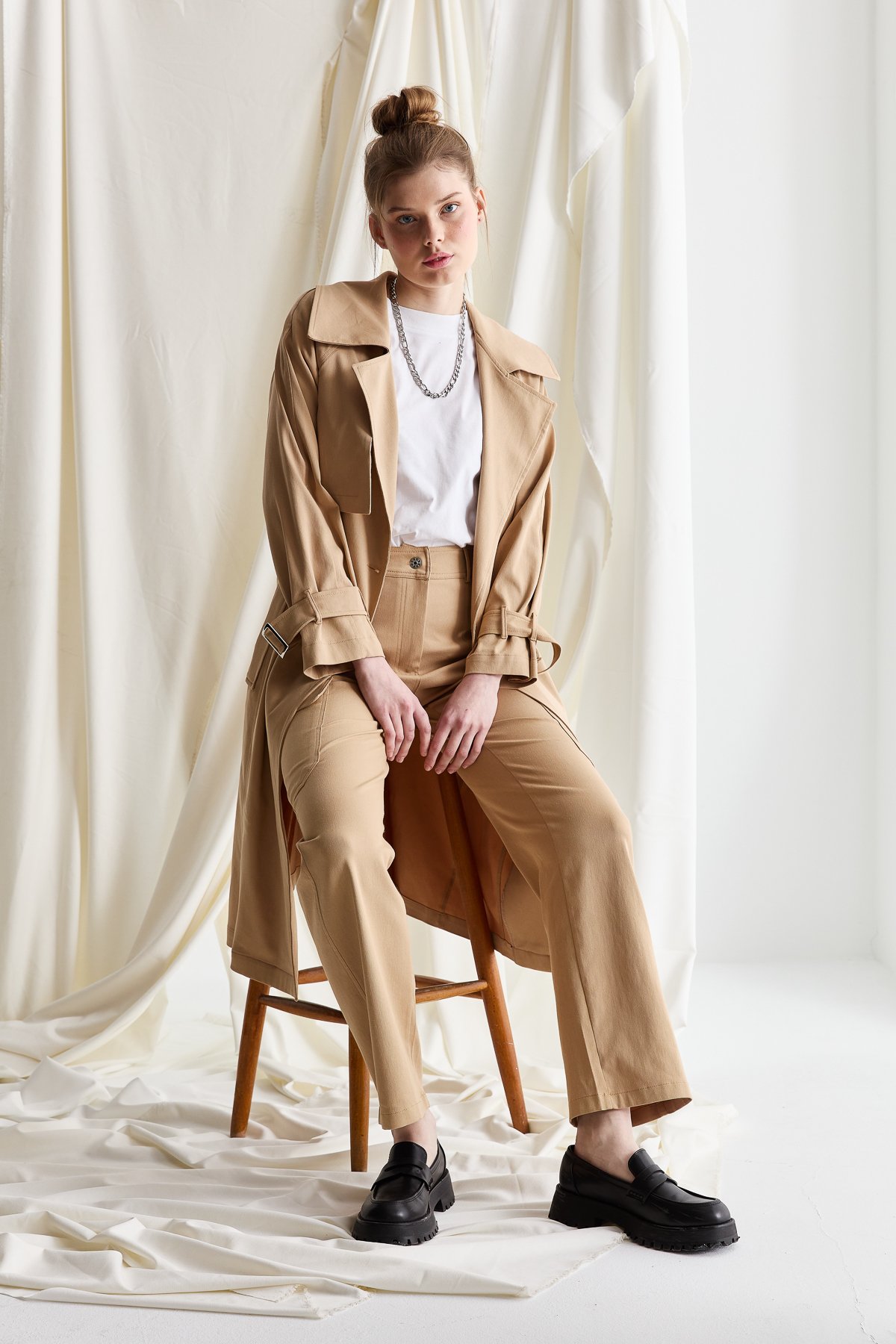 NİHAN Kap Nihan Trençkot  Camel_modest