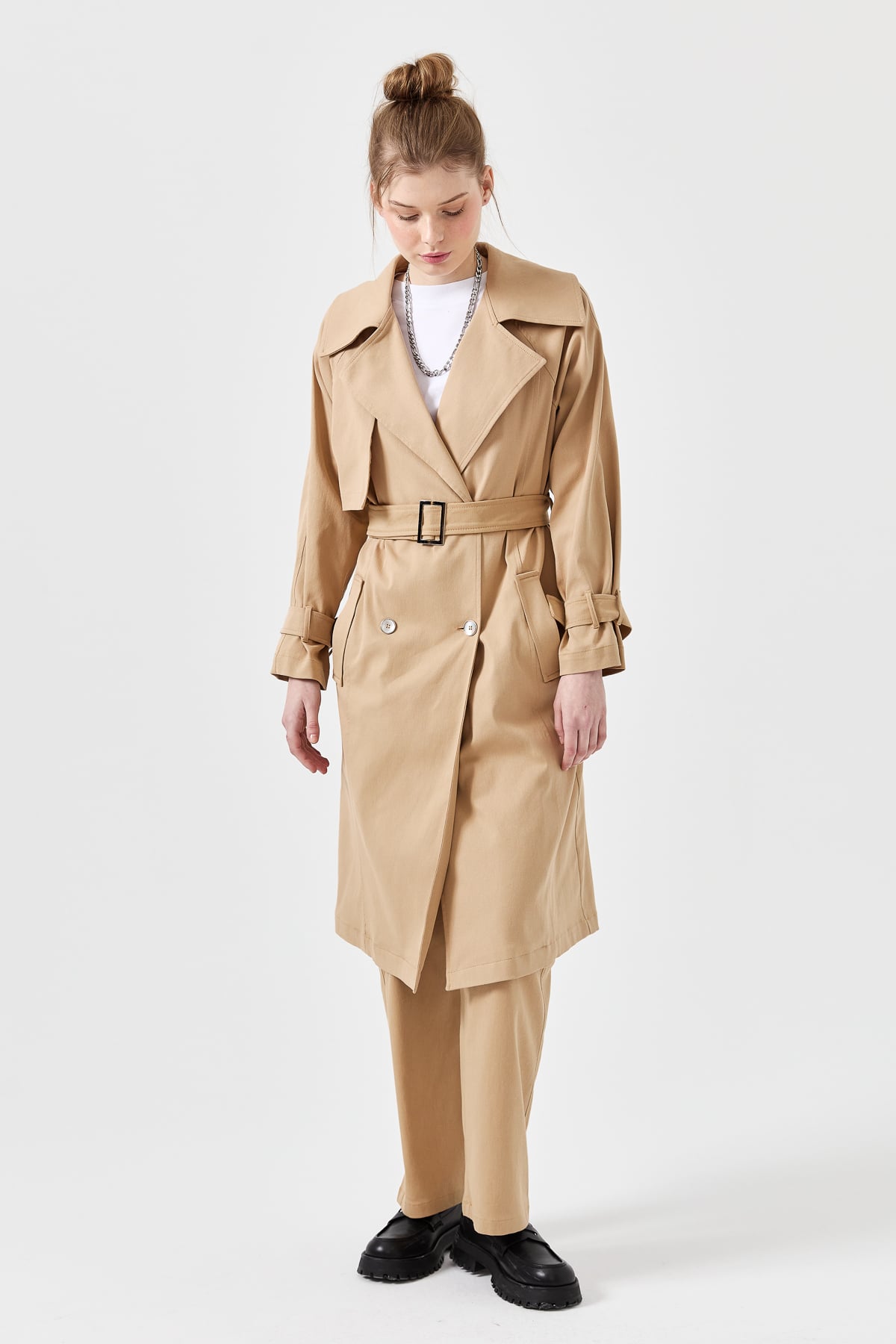 NİHAN Kap Nihan Trençkot  Camel_modest