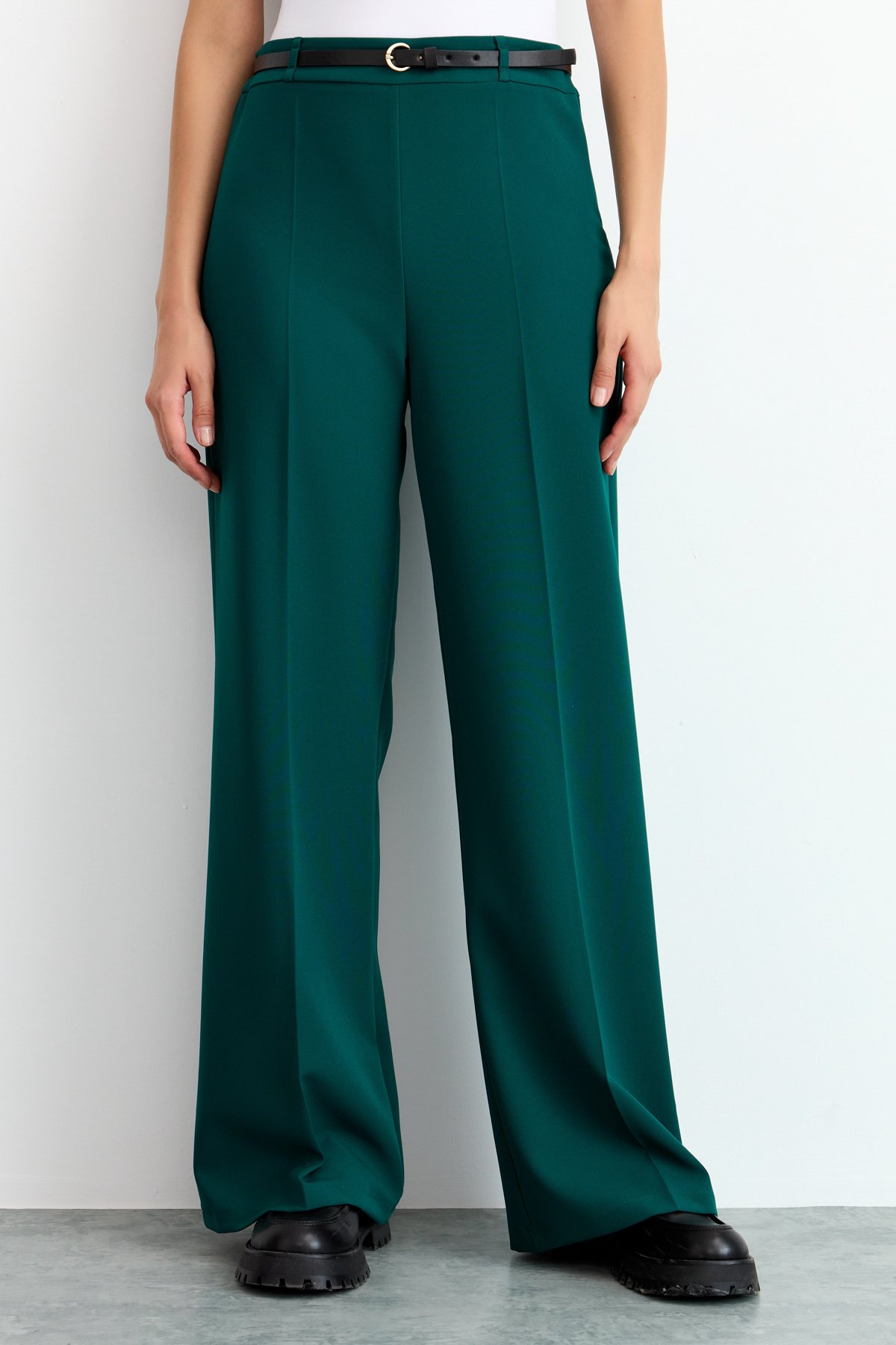 NİHAN Pants Nihan Ütü İzli Pantolon  Yeşil_modest