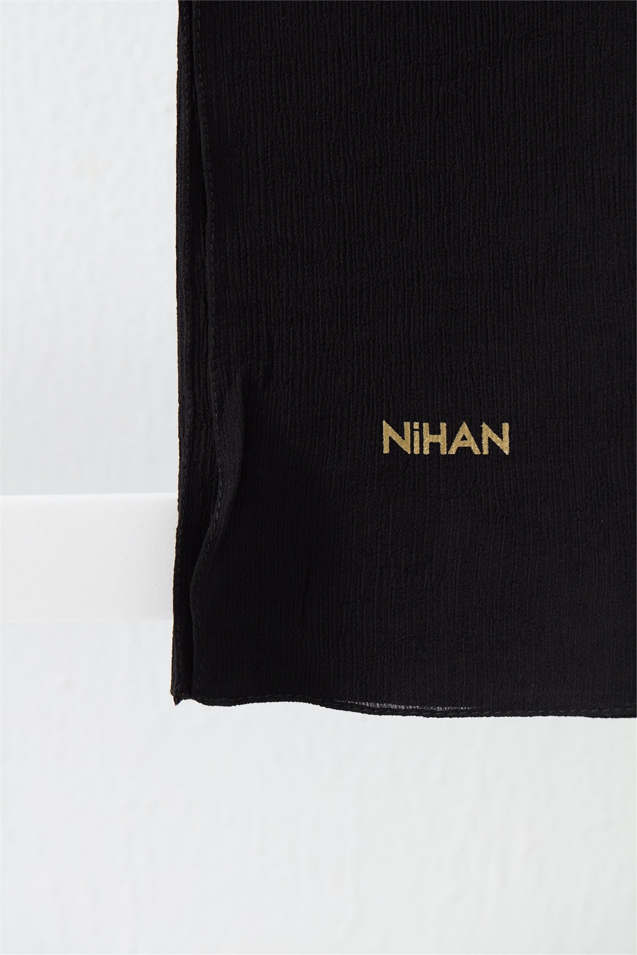 NİHAN Stil Şal Nihan Vual Şal  Siyah_modest