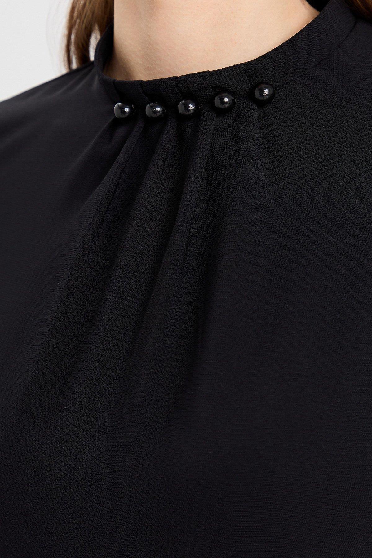 NİHAN Bluz Nihan Yaka Pileli Bluz  Siyah_modest