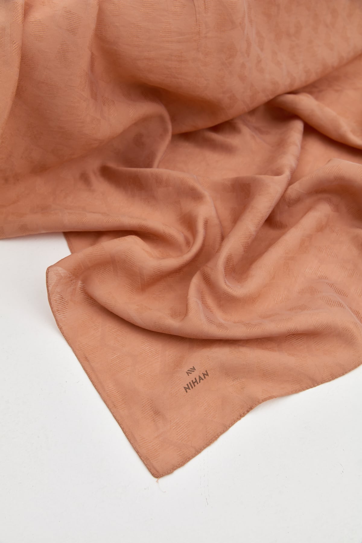 NİHAN Stil Şal Nihan Zigzag Desen Stil Şal  Kiremit_modest