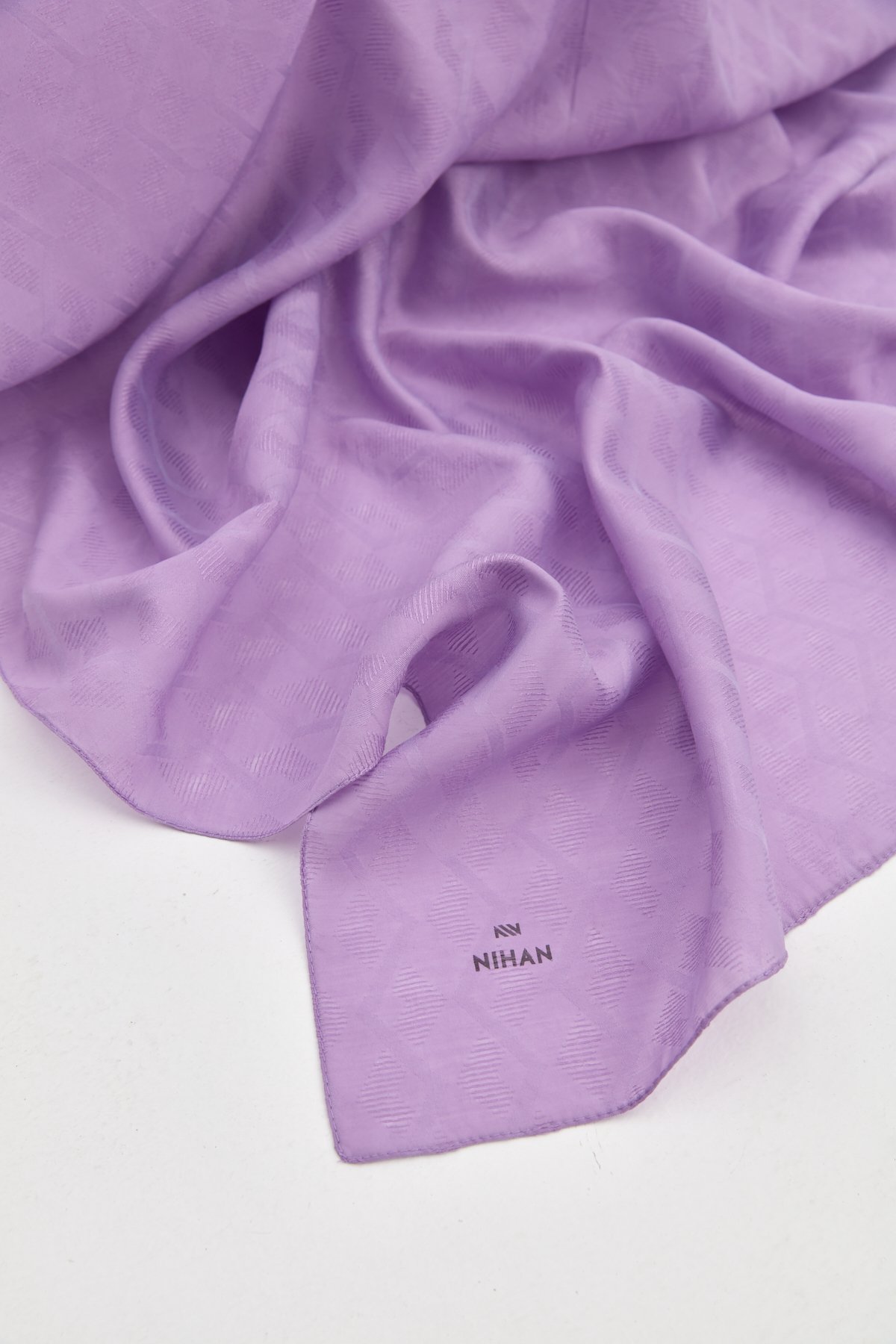 NİHAN Shawl Nihan Zigzag Desen Stil Şal  Lila_modest