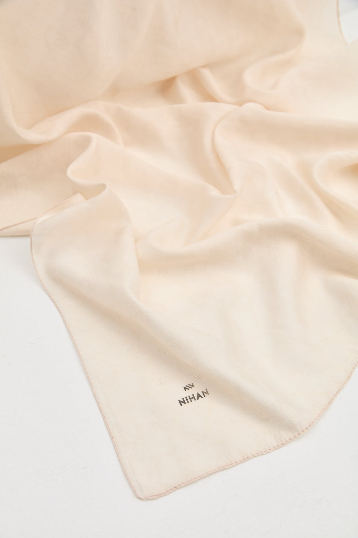 NİHAN Stil Şal Nihan Zigzag Desen Stil Şal  Pudra_modest