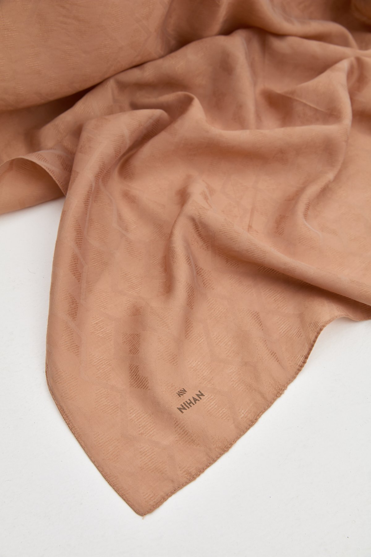 NİHAN Stil Şal Nihan Zigzag Desen Stil Şal  Soğan Kabuğu_modest