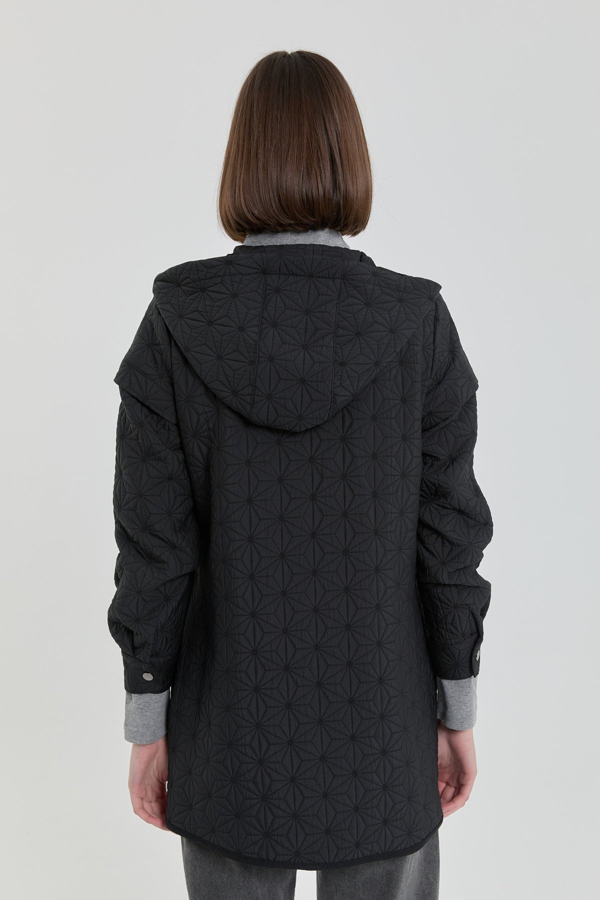NİHAN Sweatshirt İnce Kapitone Kapşonlu Sweat  Siyah_modest
