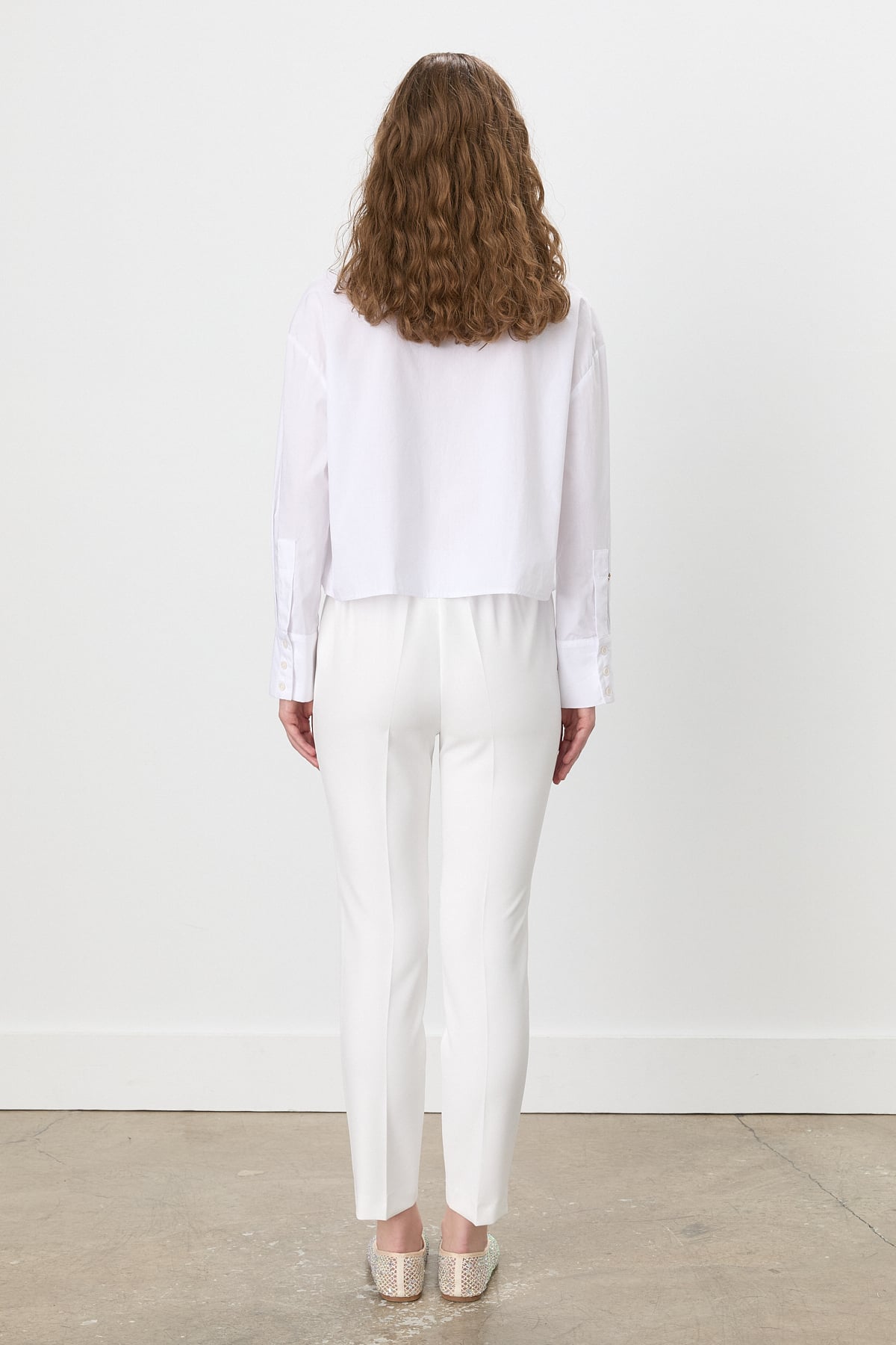 NİHAN Pants Nihan Beli Lastikli Havuç Pantolon  Ekru_modest