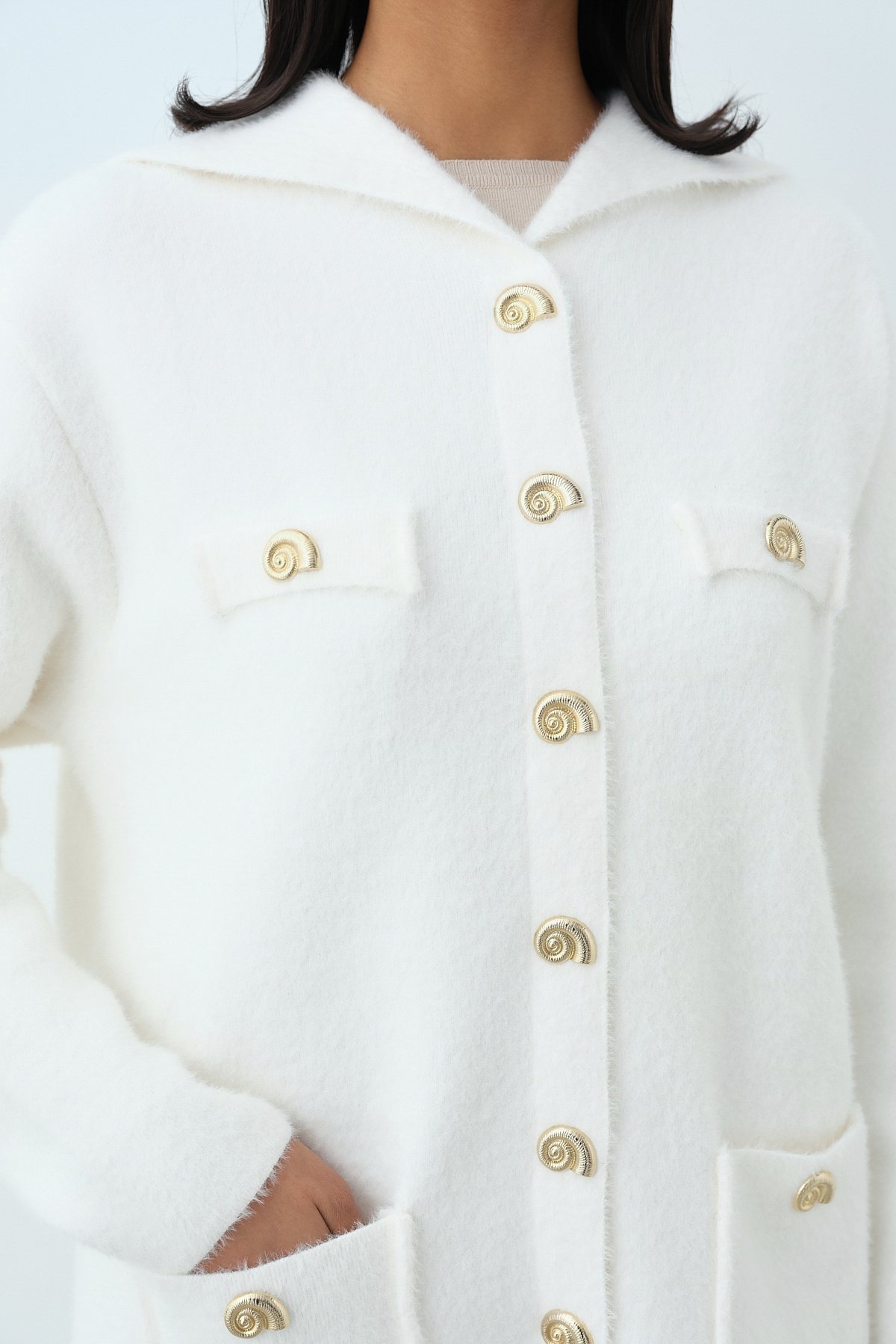NİHAN Jacket Nihan Berretto Angora Ceket  Ekru_modest