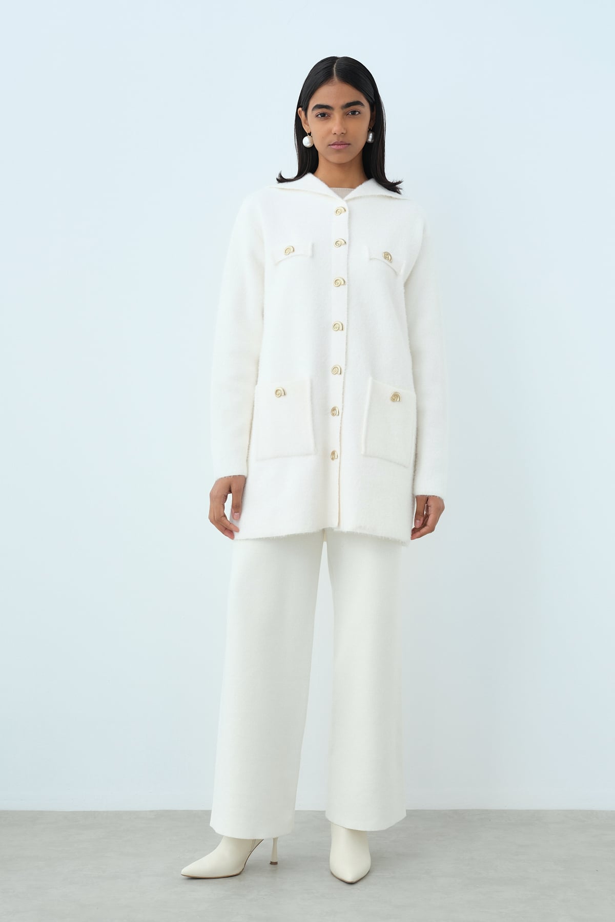 NİHAN Jacket Nihan Berretto Angora Ceket  Ekru_modest