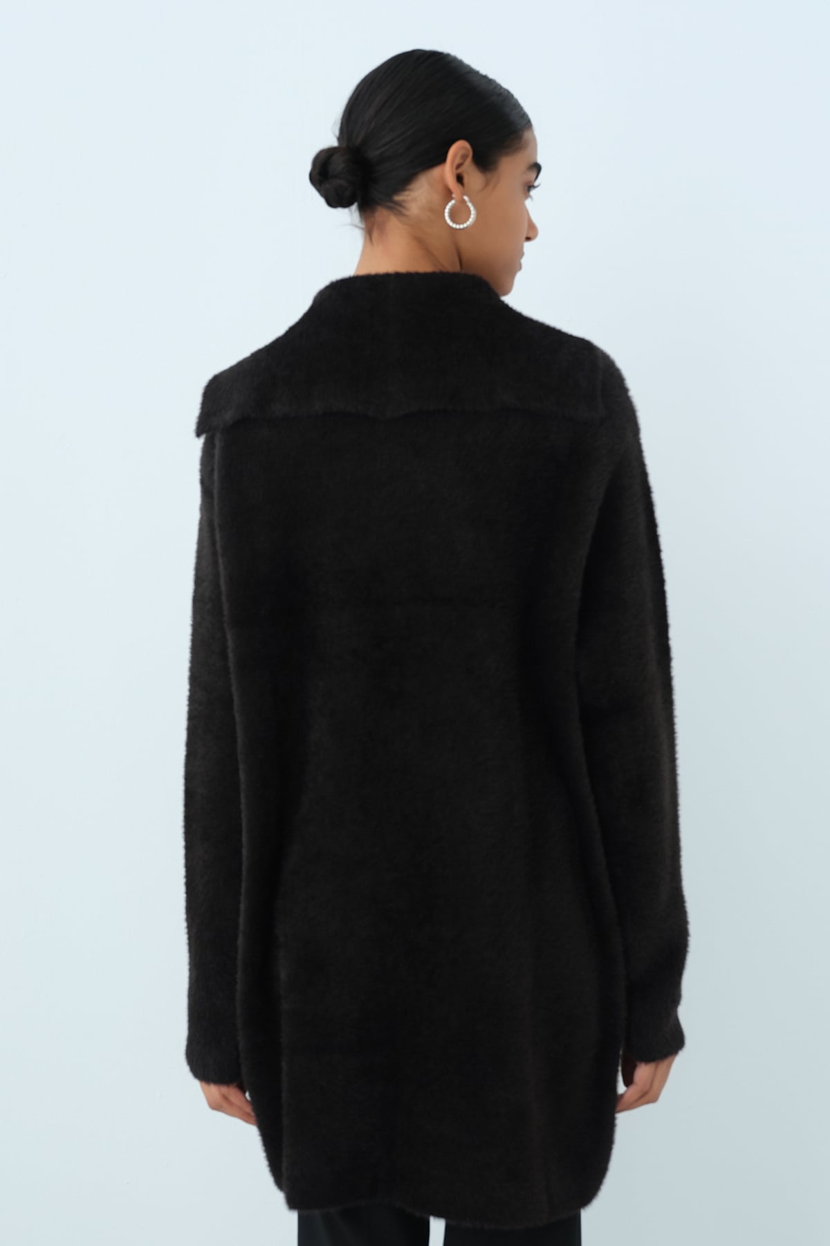 NİHAN Ceket Nihan Berretto Angora Ceket  Siyah_modest