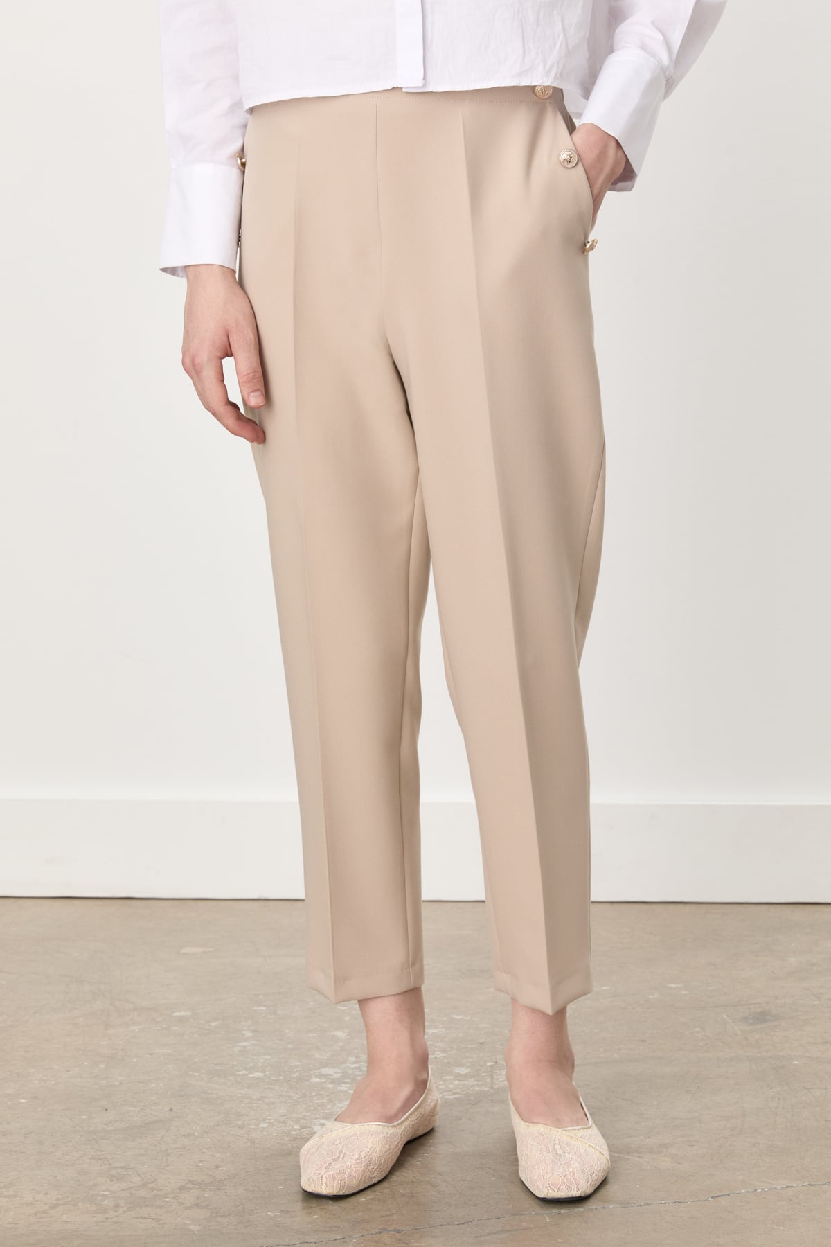 NİHAN Pantolon Nihan Blazer Pantolon  Bej_modest