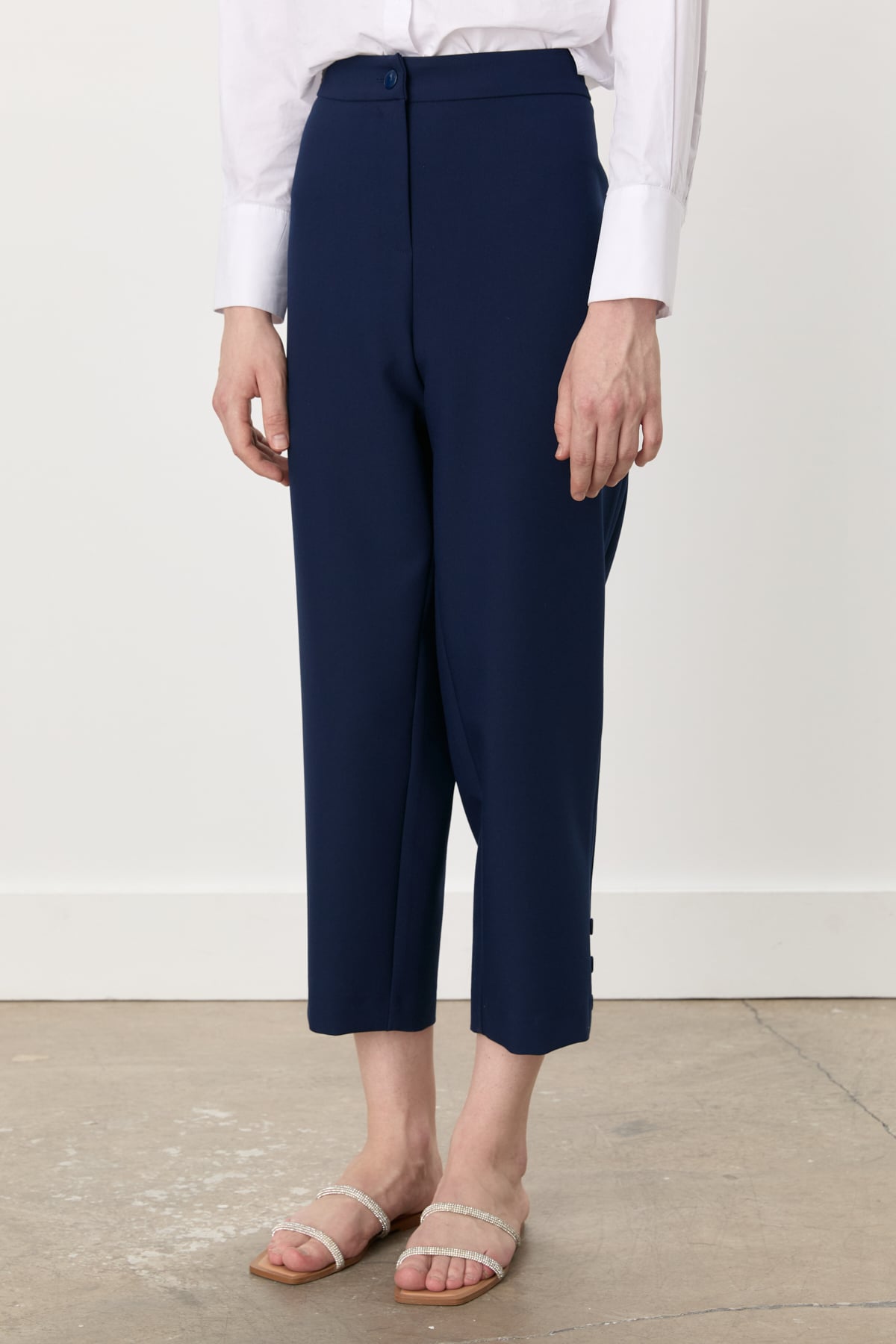 NİHAN Pantolon Nihan Boru Paça Pantolon  Lacivert_modest