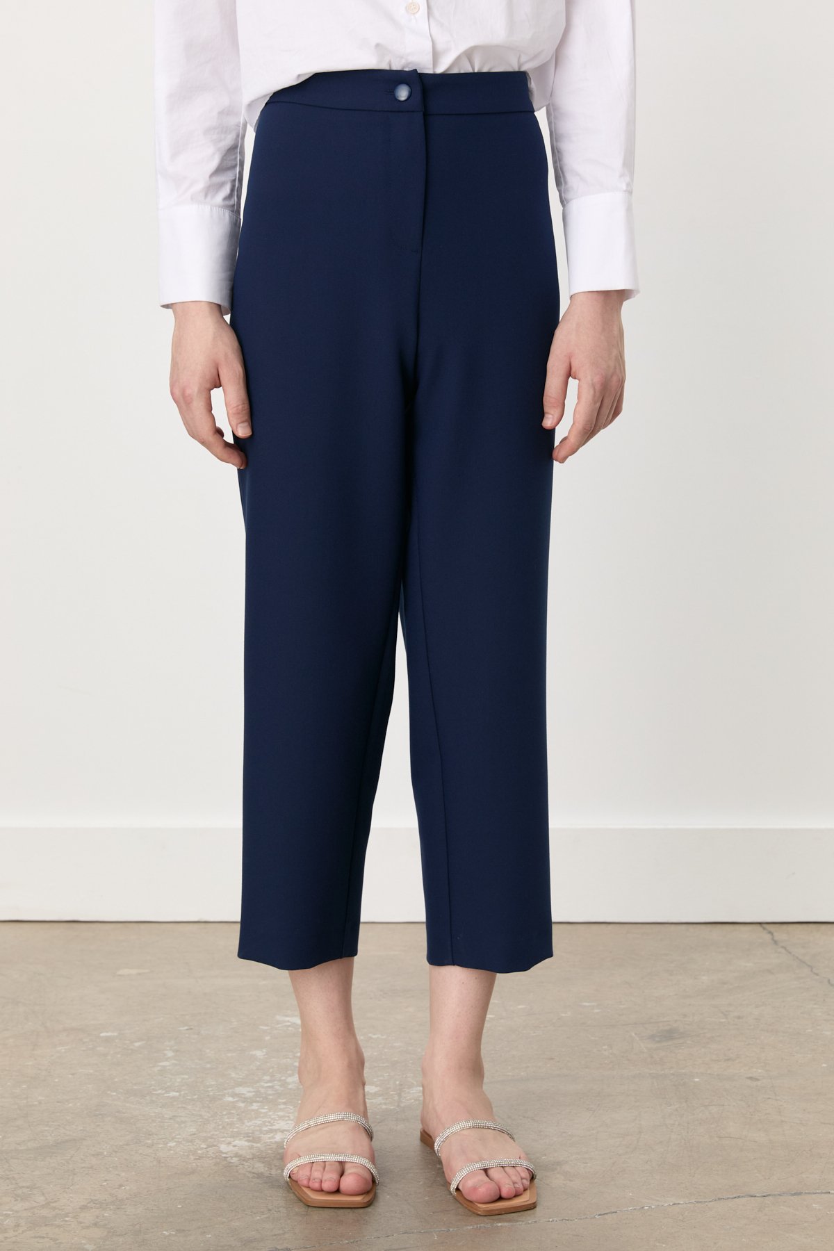 NİHAN Pantolon Nihan Boru Paça Pantolon  Lacivert_modest