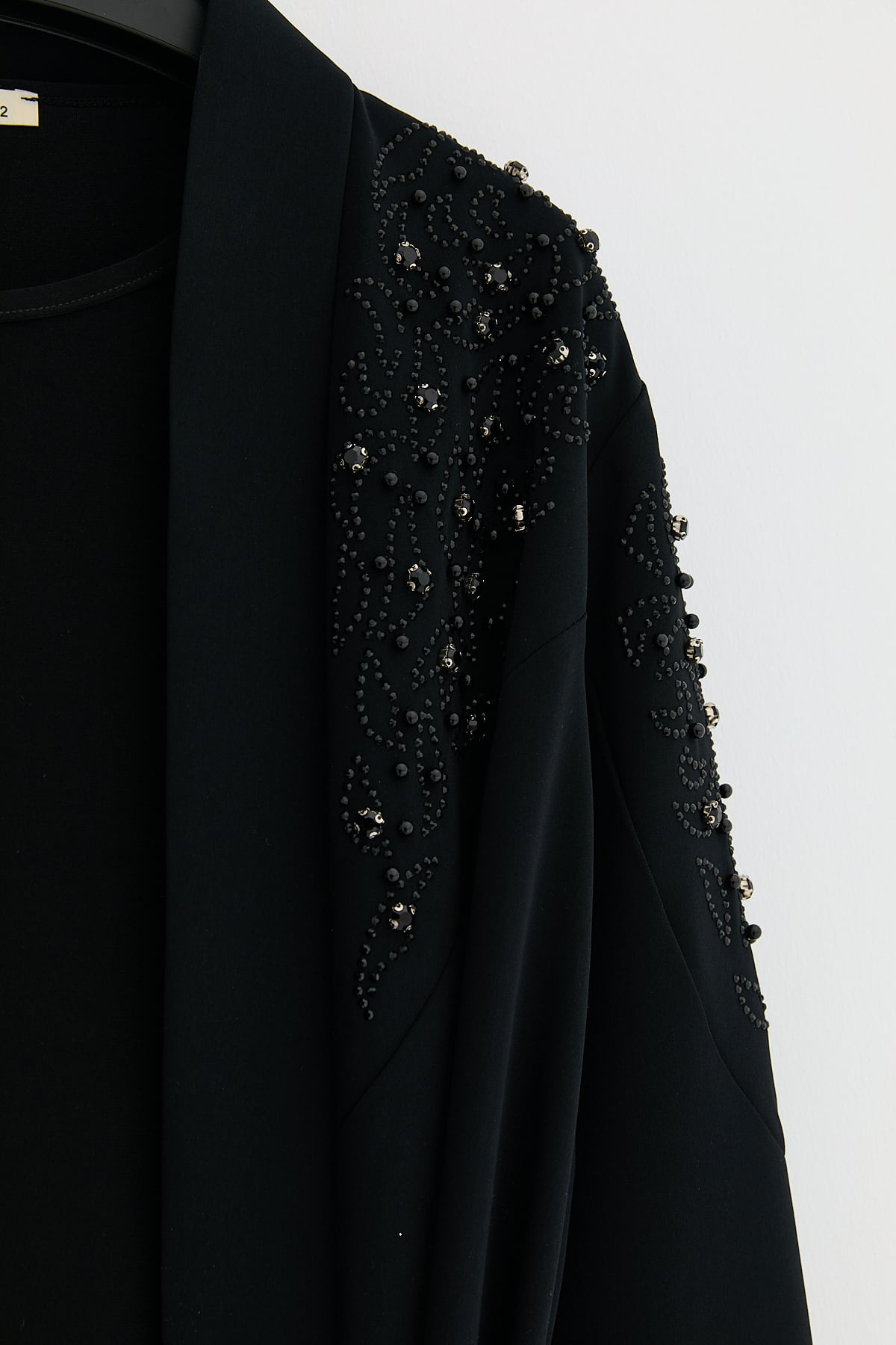 NİHAN Abaya Nihan Büyük Beden Elbiseli Abaya Takım  Siyah_modest