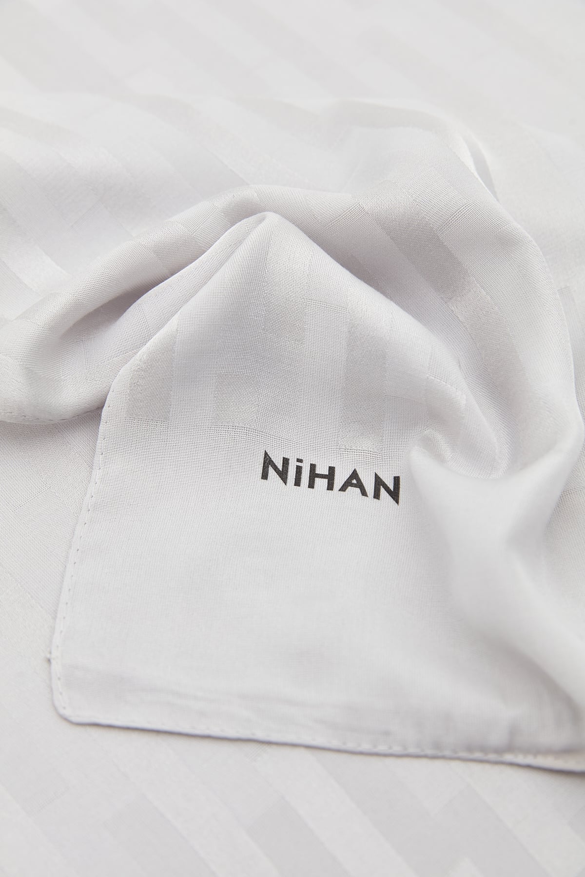 NİHAN Stil Şal Nihan Çizgi Desenli Jakar Şal  Gri_modest