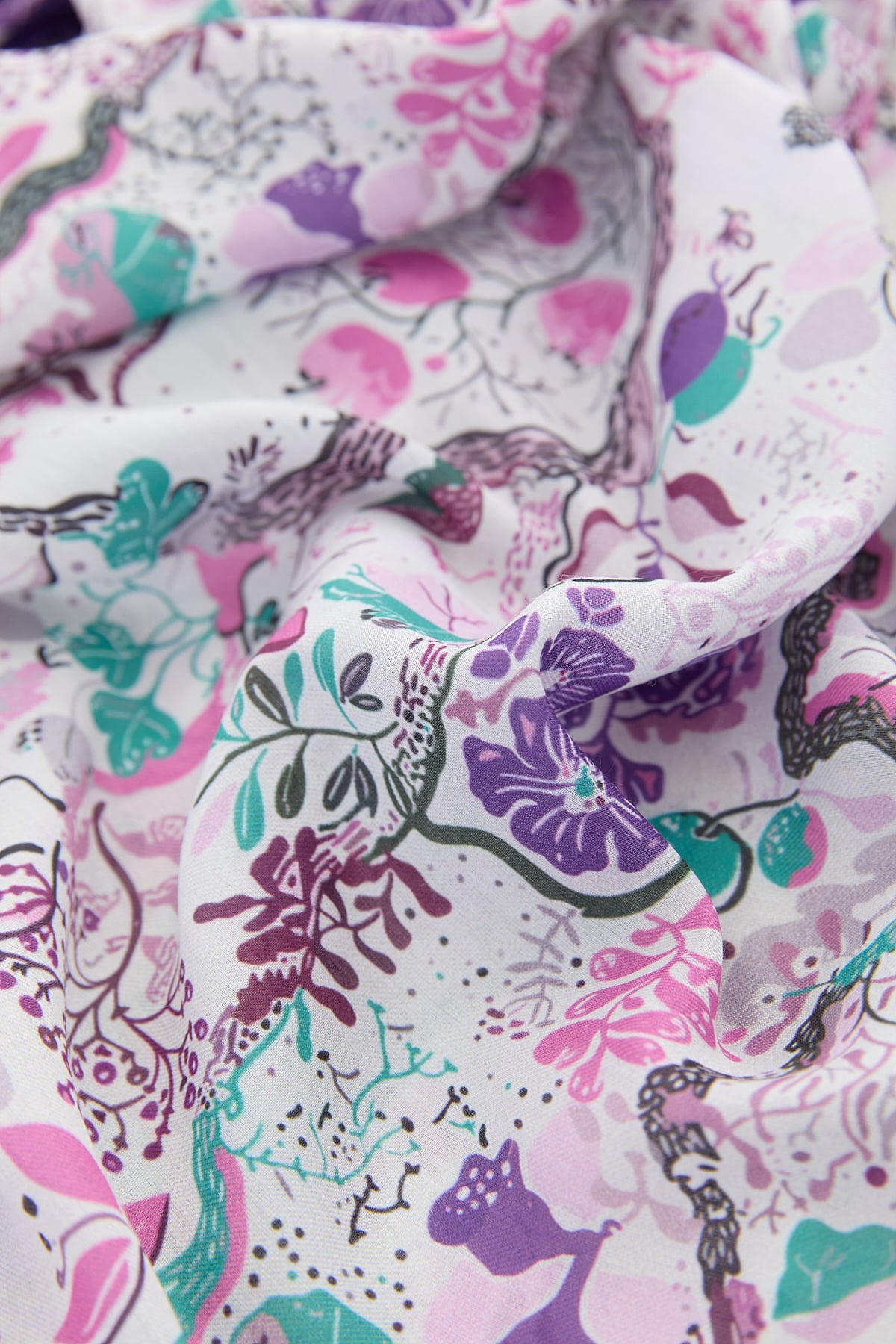 NİHAN Scarfs Nihan Desenli Soft Eşarp  Mor_modest